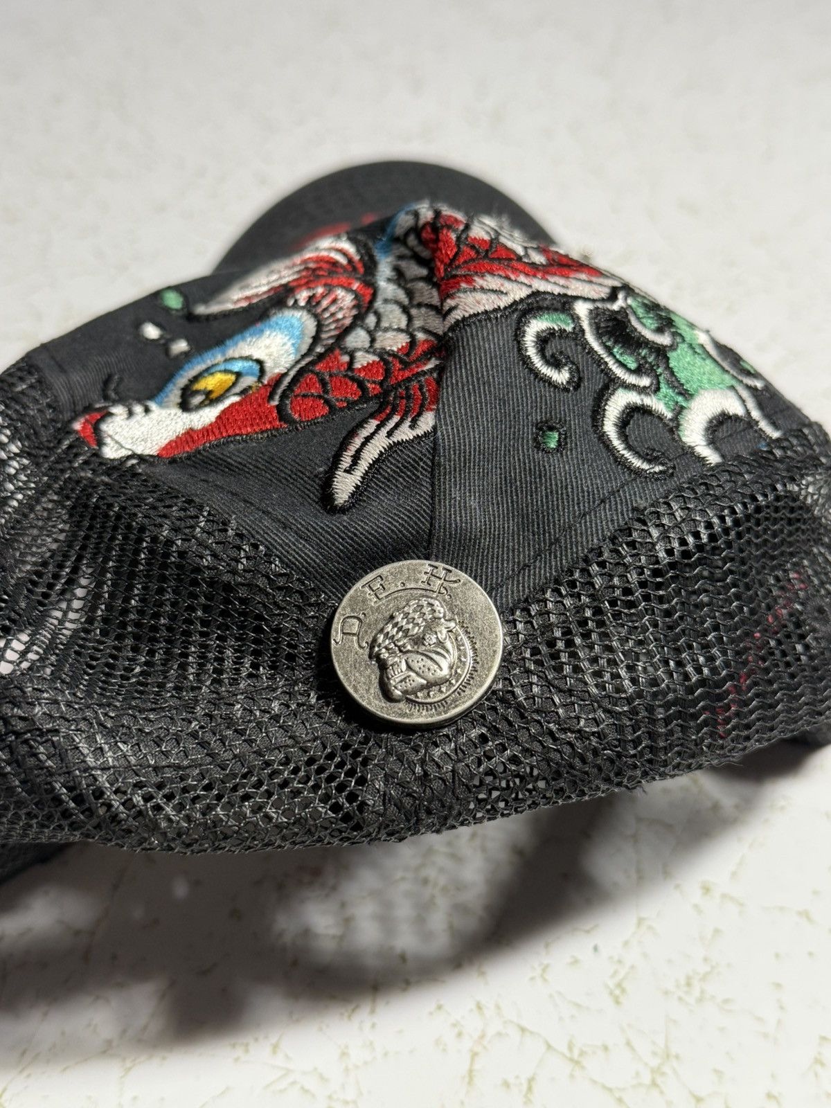 Ed Hardy Ed Hardy Koi Embroidered Hat Size ONE SIZE - 5 Thumbnail