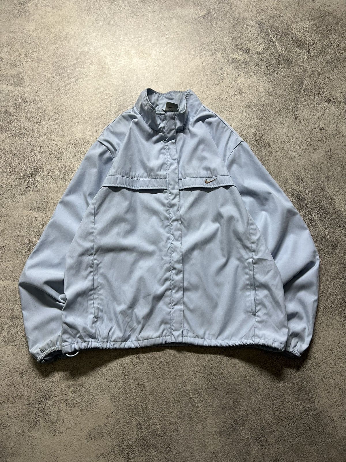Nike × Vintage Vintage Y2k Nike 🩵 Nylon Mini Swoosh Jacket 90’s Size L / US 10 / IT 46 - 3 Thumbnail
