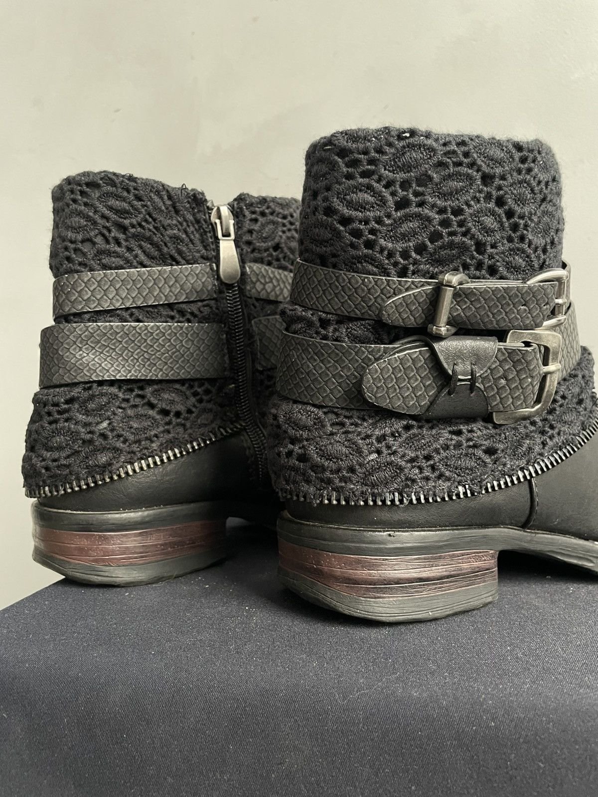A.S.98 Vintage opium Belted Boots Leather A.S. 98 style Size US 7 / EU 40 - 9 Thumbnail