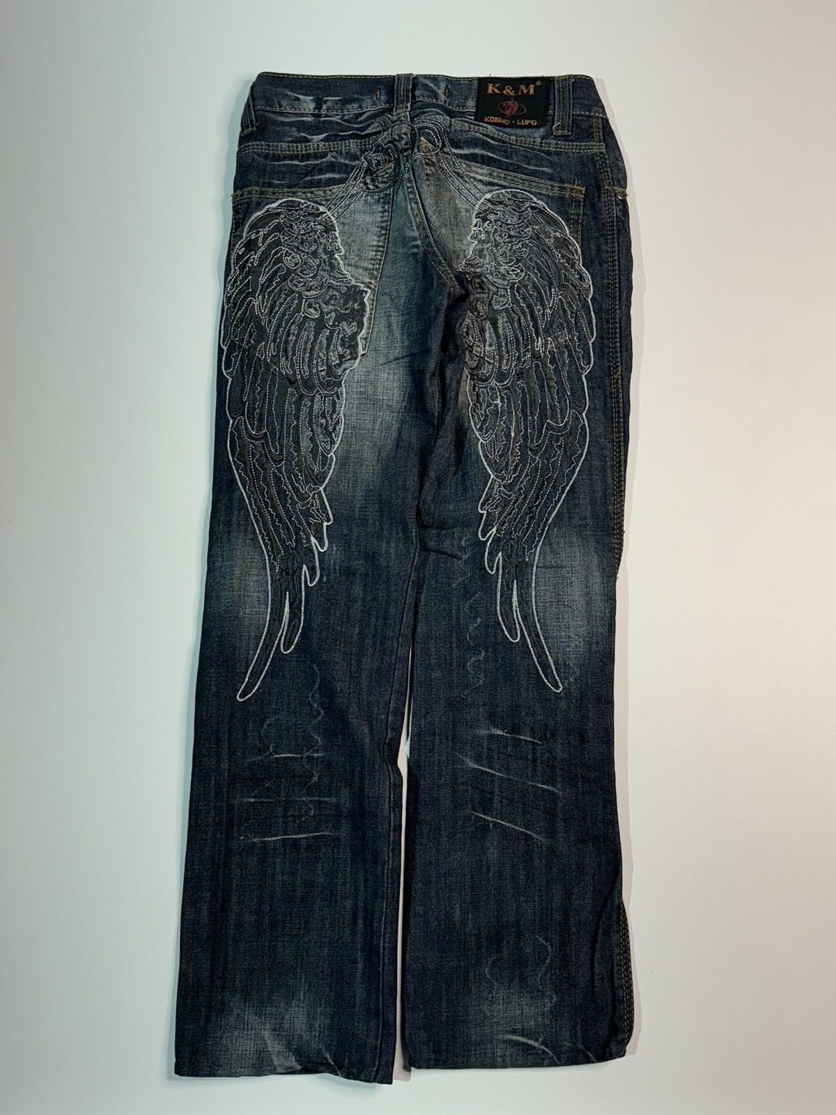 image of Vintage Kosmo Lupo K&m Angel Wings Jeans Denim Swag Drip Y2K, Men's (Size 29)