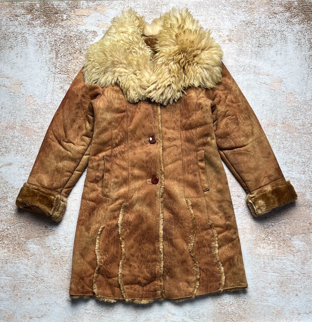 Vintage Vintage 90s retro faux fur coat Size S / US 4 / IT 40 - 1 Thumbnail