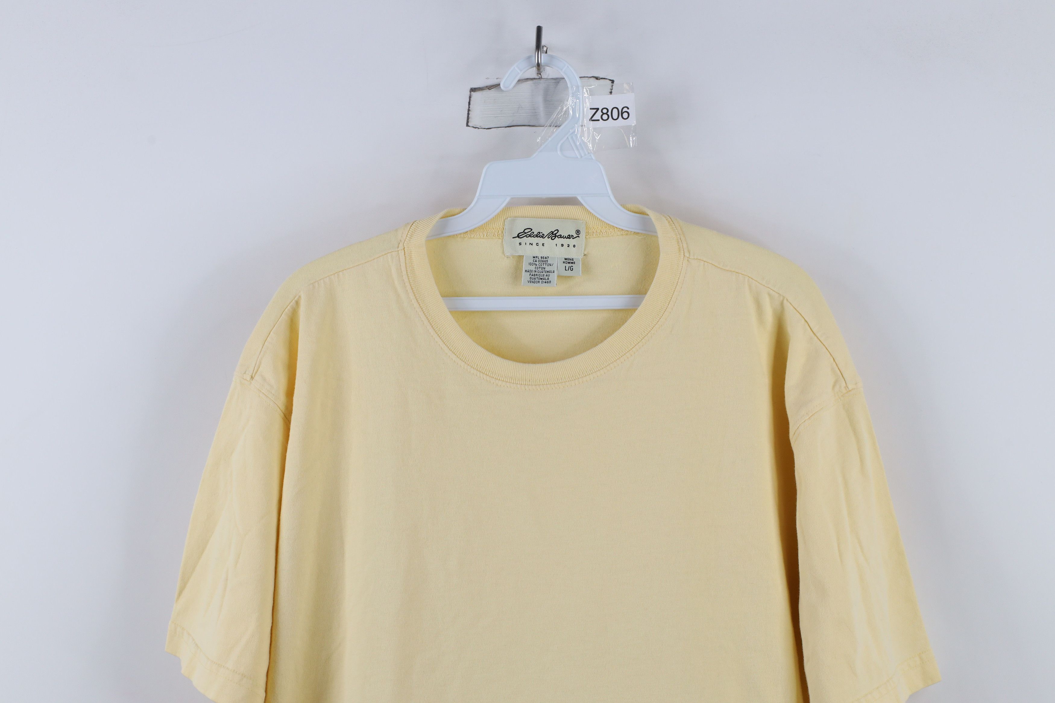 Eddie Bauer × Vintage Vintage 90s Eddie Bauer Cotton Short Sleeve T-Shirt Yellow Size US L / EU 52-54 / 3 - 2 Thumbnail
