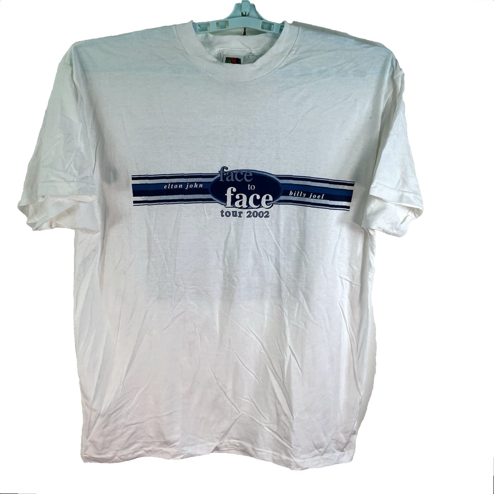 Fruit Of The Loom VINTAGE Fruit of the Loom T-Shirt Men XL White Music 2000s Elton John Billy Joel Face to Face Tour Size US XL / EU 56 / 4 - 2 Thumbnail
