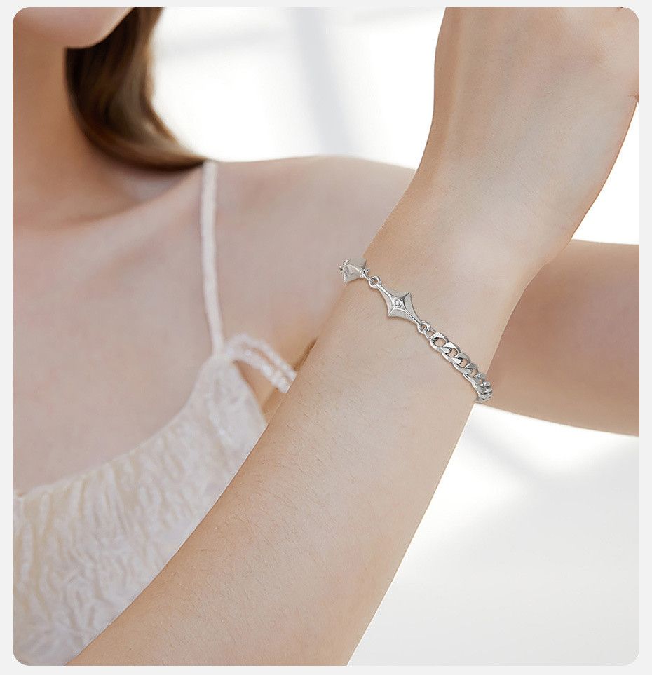 Jewelry Cuban Chain Love Bracelet Size ONE SIZE - 2 Thumbnail
