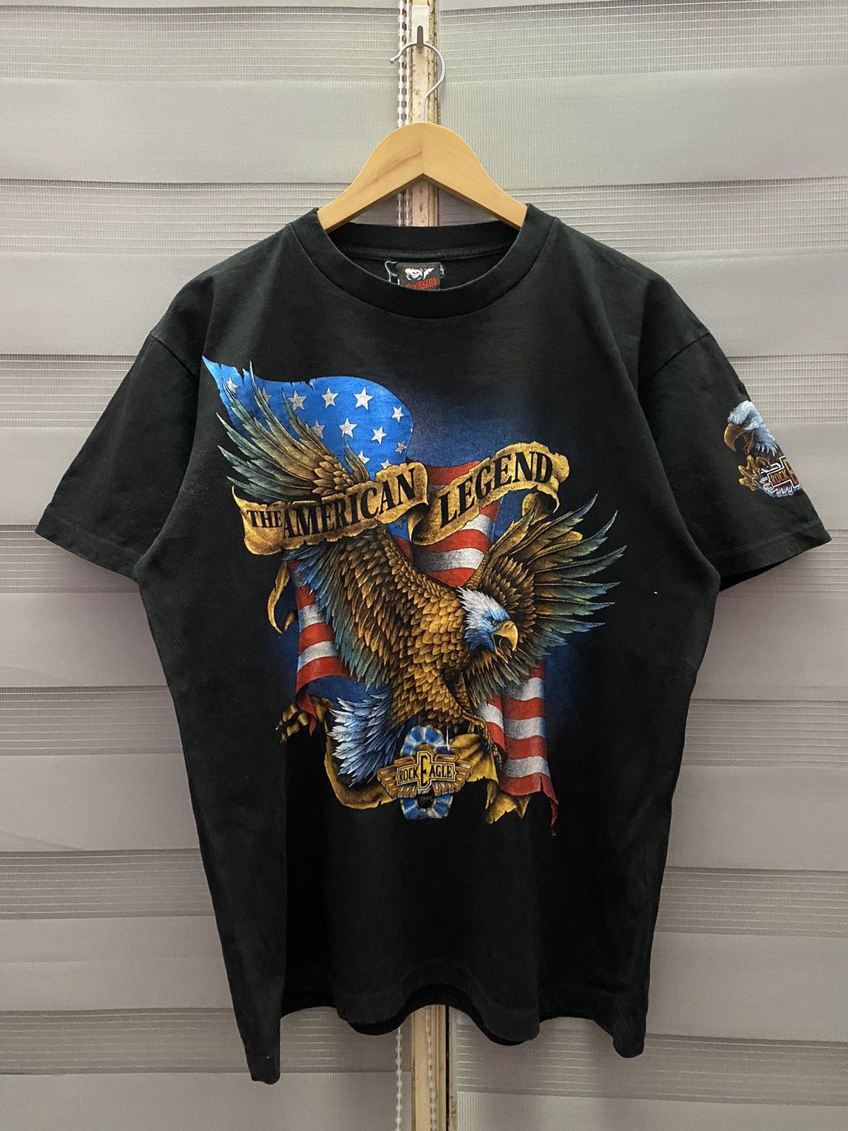 Harley Davidson × Japanese Brand × Vintage Vintage Rock Eagle Harley Davidson Styled Tees Size US L / EU 52-54 / 3 - 1 Thumbnail