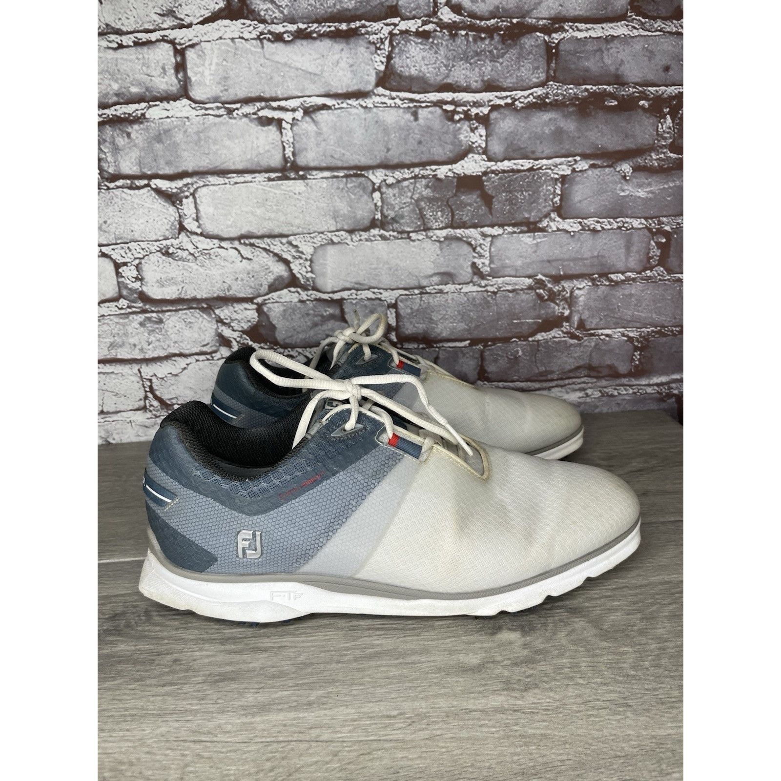 Footjoy FootJoy Golf PRO SL SPORT 53854 White Blue Lace Up Shoes Men Size US 12 / EU 45 - 22 Thumbnail