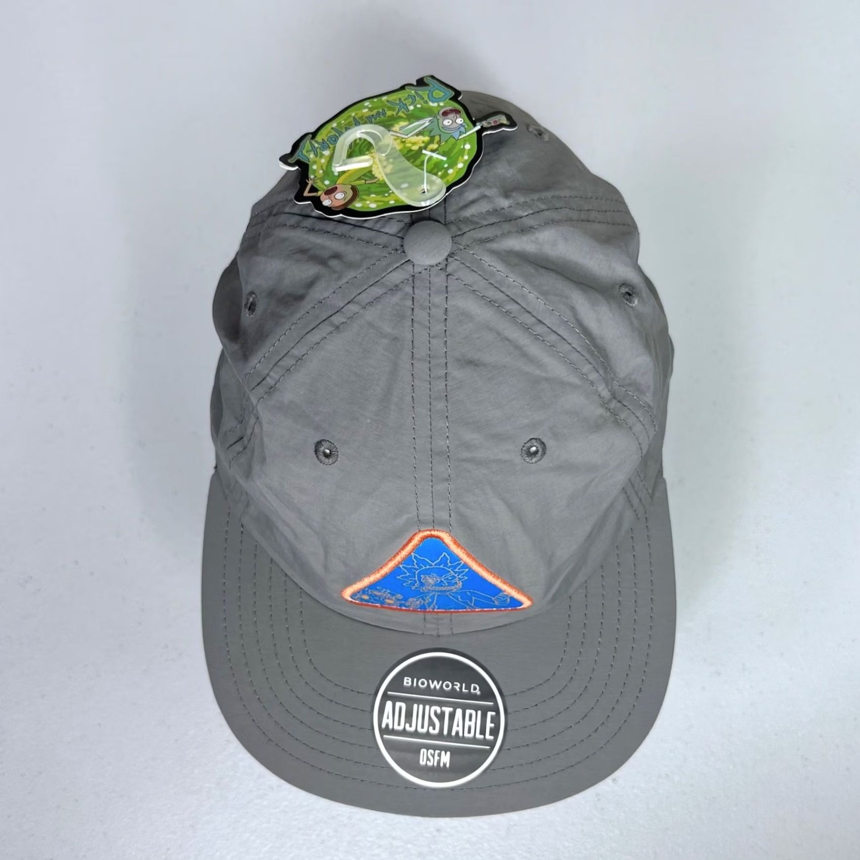 Vintage Rick and Morty Cap Hat Adjustable OSFM Adult Swim Bioworld Gray Blue Orange Logo Cap Hat Size ONE SIZE - 7 Thumbnail