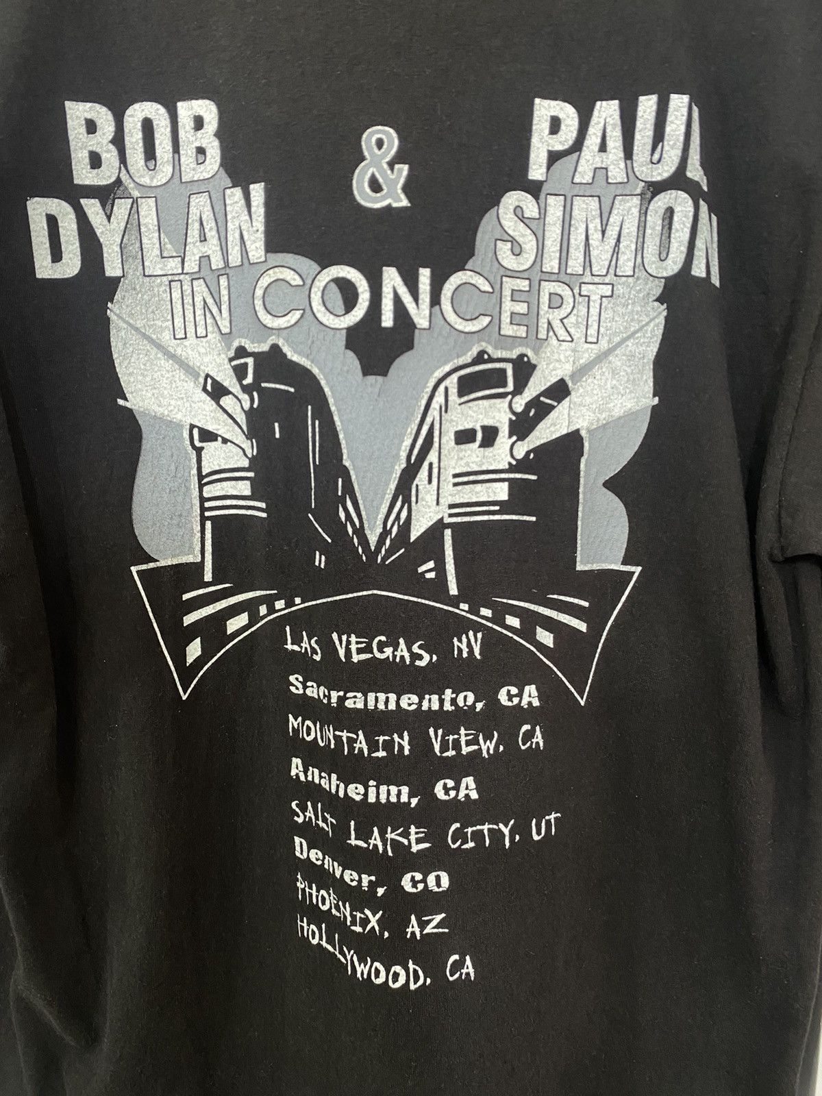 Band Tees ✅ VINTAGE BOB dylan and PAUL Simon tour in concert tee shirt Size US L / EU 52-54 / 3 - 6 Thumbnail