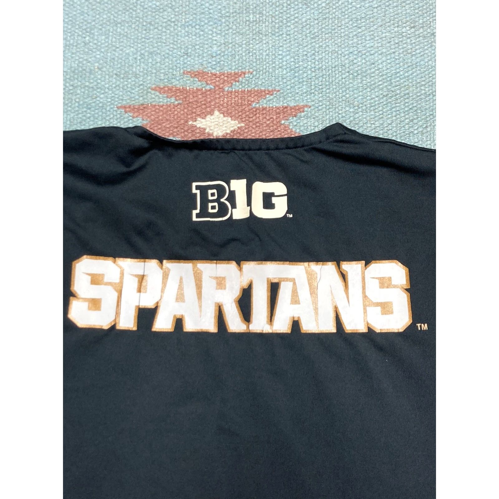 Nike VINTAGE Nike dri fit shirt soccer volleyball Michigan State University team issue gym Womens L Black University 90s Size L / US 10 / IT 46 - 7 Thumbnail