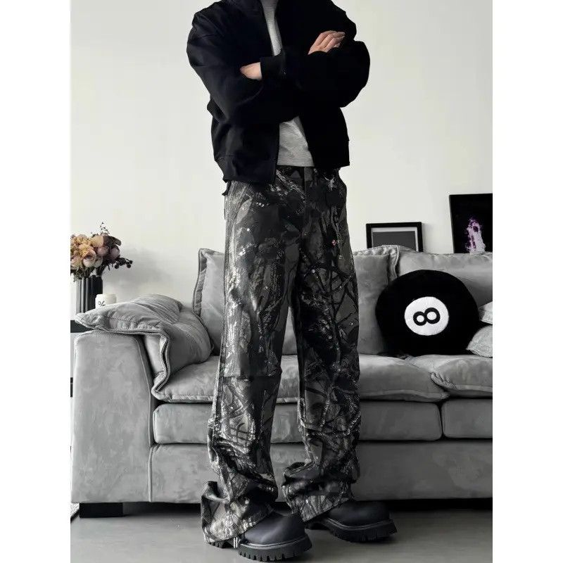 Japanese Brand Retro loose high street camouflage jeans Size US 30 / EU 46 - 1 Thumbnail