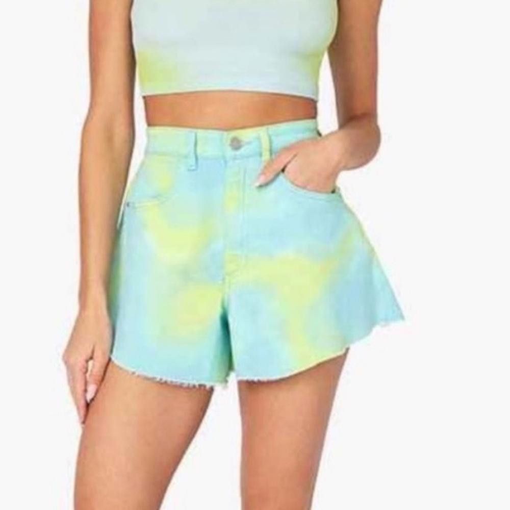 Designer WeWoreWhat l NWT Tie Dyed Flare Bell Shorts 27 Size 27" / US 4 / IT 40 - 10 Thumbnail