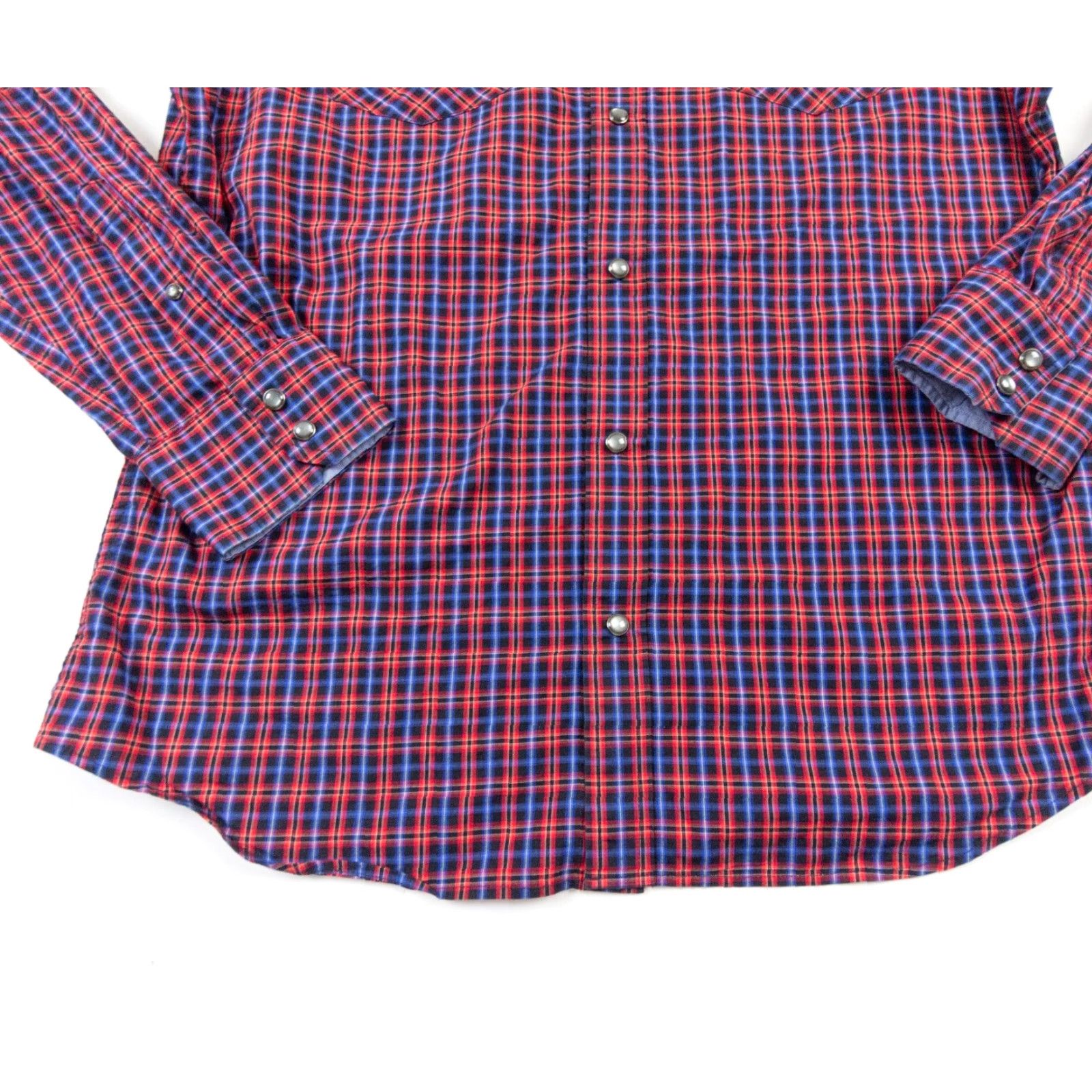 Banana Republic Banana Republic Slim Fit Snap Button Down Shirt Men's Large Multicolor Plaid Western Size US L / EU 52-54 / 3 - 5 Thumbnail