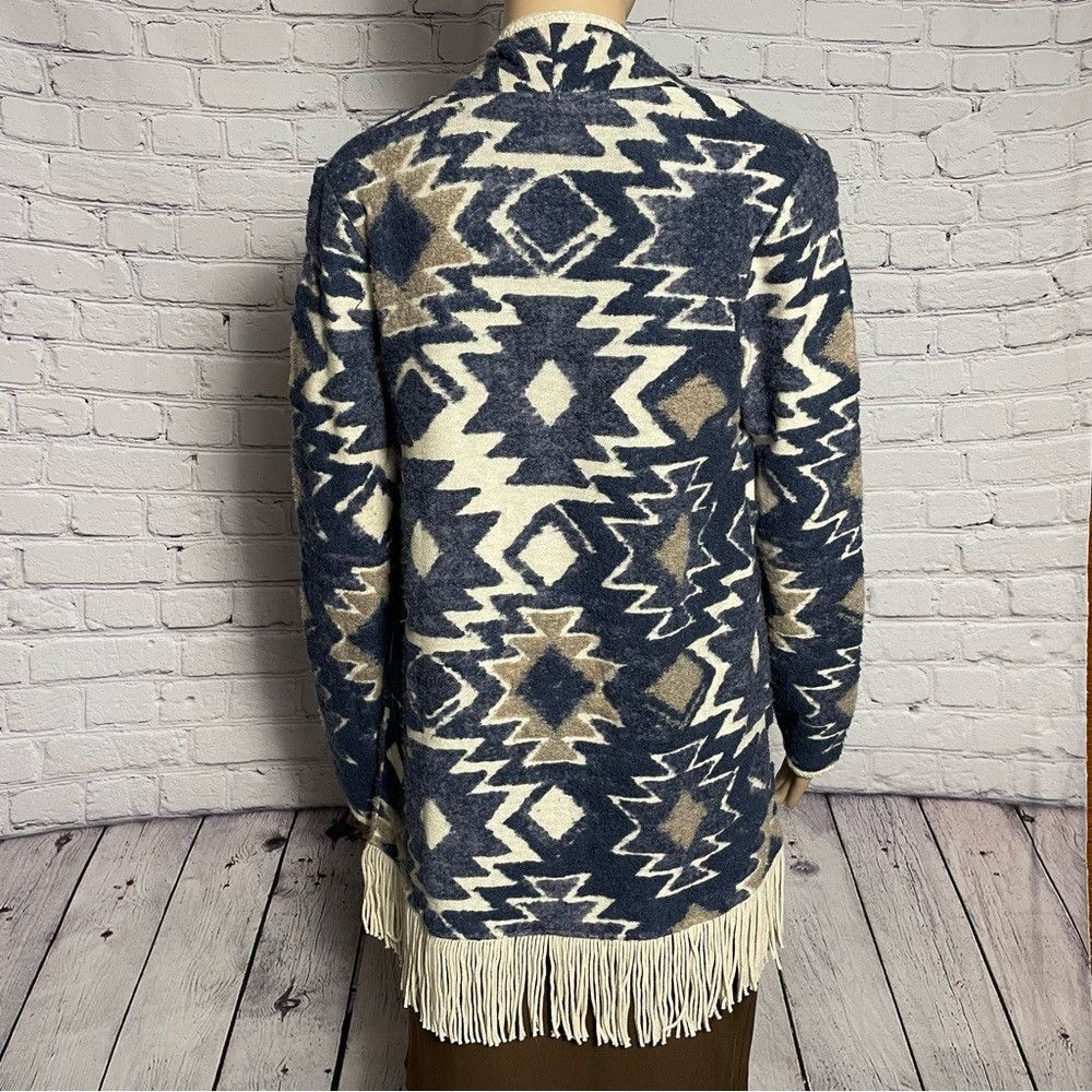 Lucky Brand NWT New $129 Lucky Brand Aztec Print Fringed Brushed Knit C Size S / US 4 / IT 40 - 5 Thumbnail