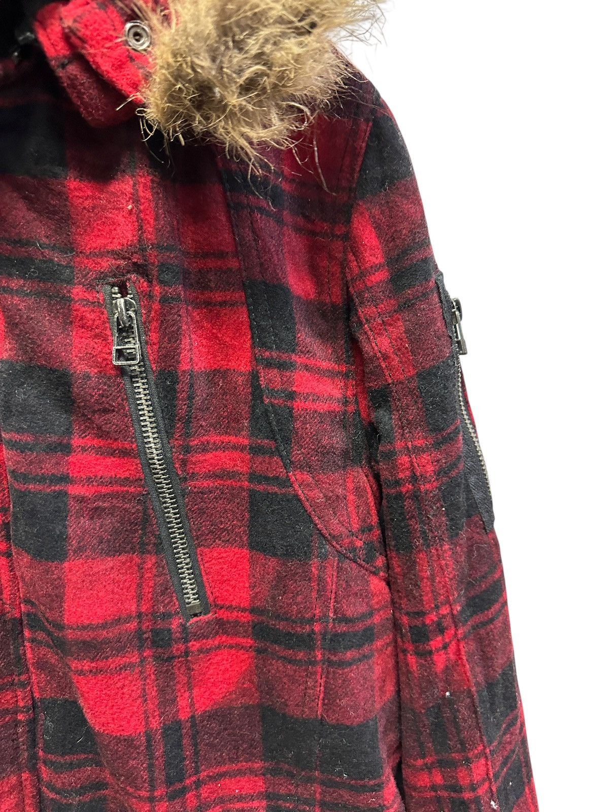 In The Attic 🔥in the attic faux fur punk tartan jacket Size US M / EU 48-50 / 2 - 6 Thumbnail