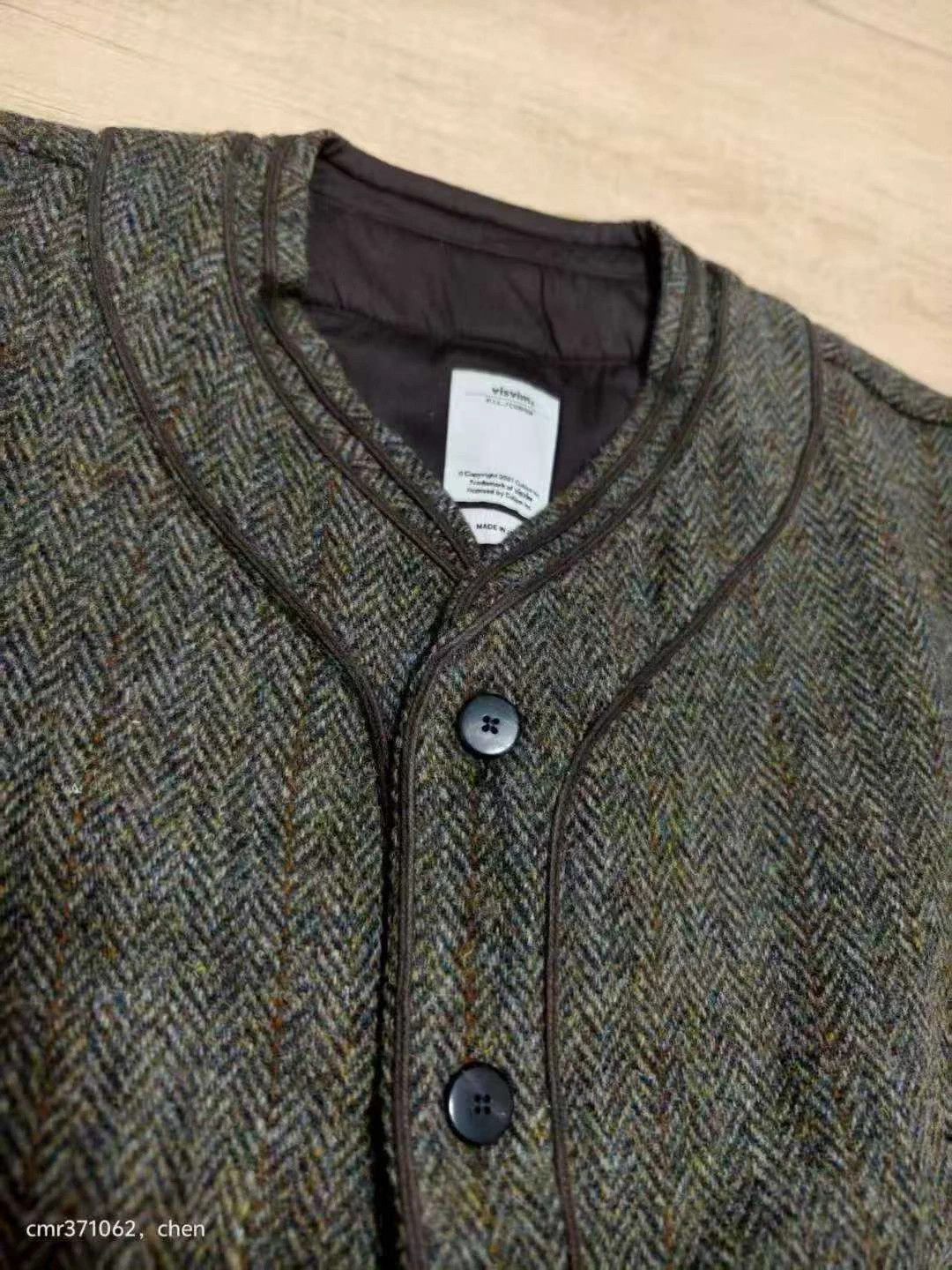Visvim visvim 16AW SPOT DUGOUT SHIRT L/S HARRIS TWEED Olive Size US M / EU 48-50 / 2 - 2 Thumbnail