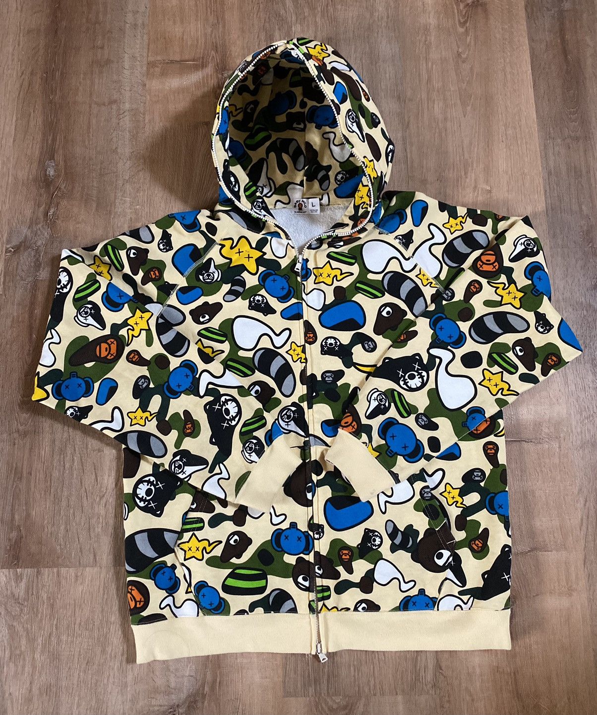 KAWS BABY BAPE APE M CAMO MILO 迷彩　半袖シャツ　