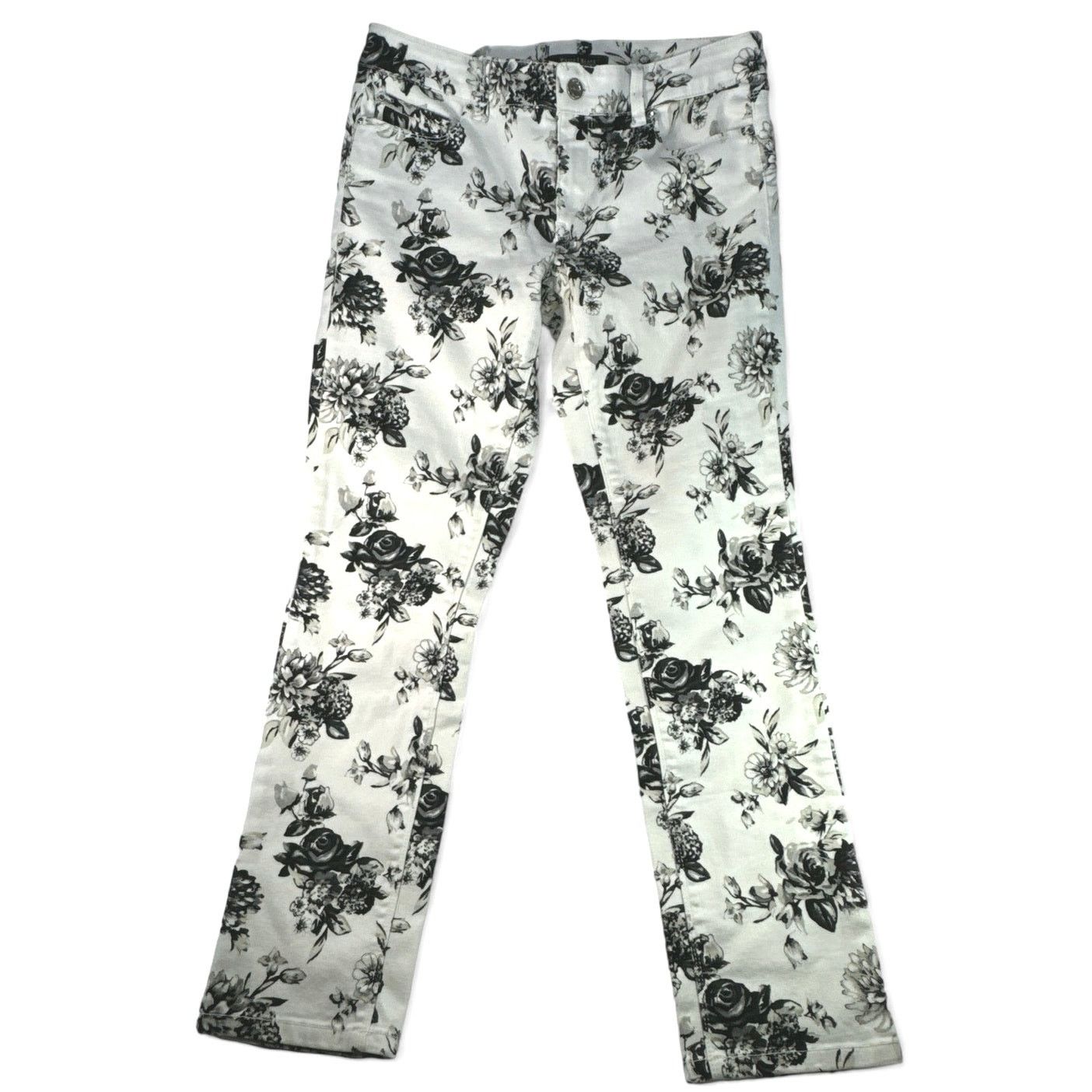 White House Black Market White & Black Floral Slim Ankle Denim White House Womens 6R Size 28" / US 6 / IT 42 - 1 Thumbnail