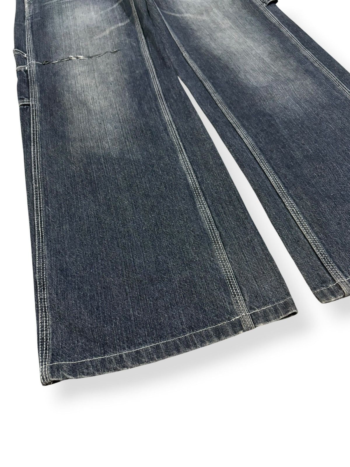 Japanese Brand Y2K Free Gate United Work Buckle Back Baggy Carpenter Jeans Size US 32 / EU 48 - 6 Thumbnail