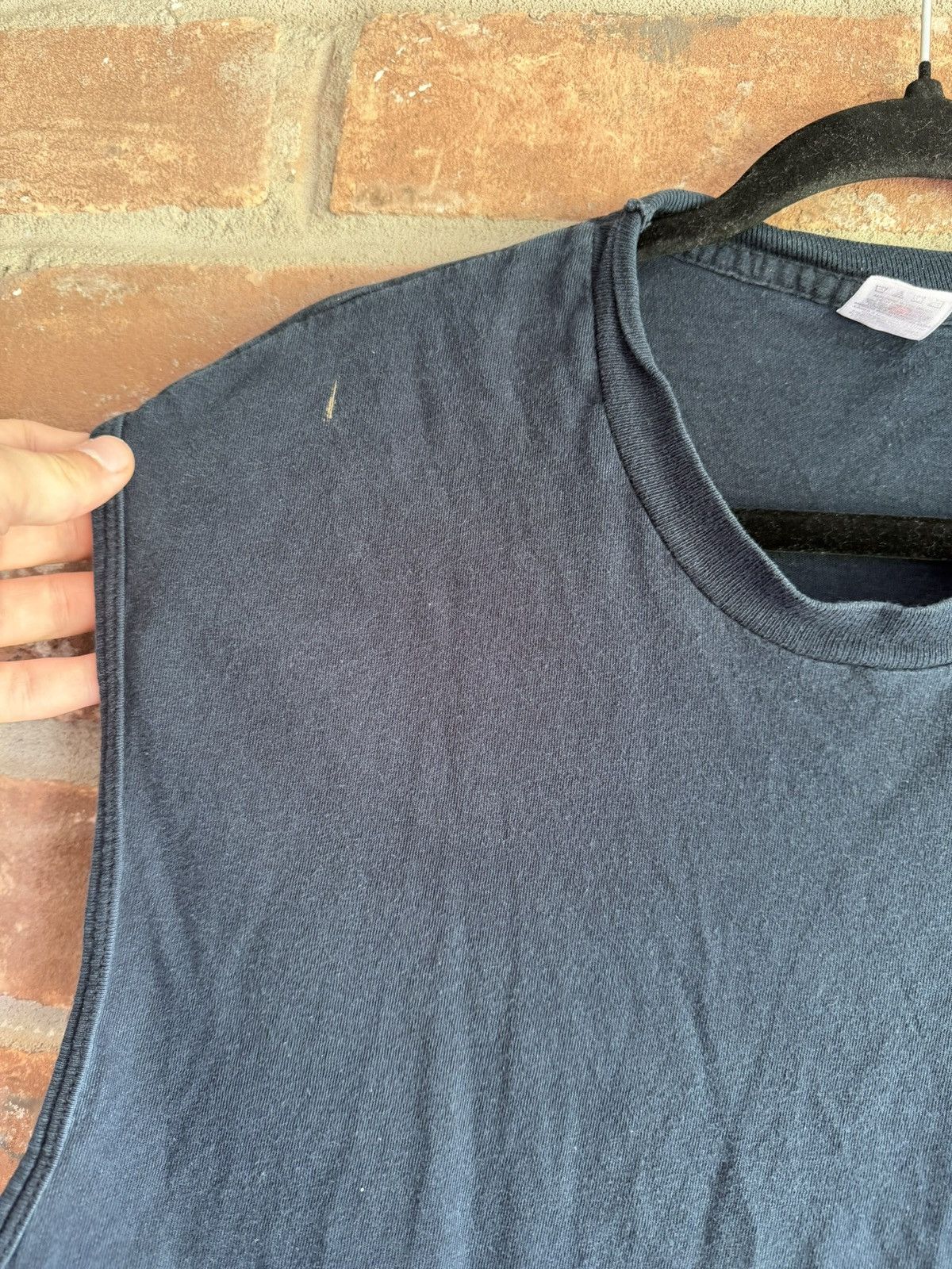 Fruit Of The Loom Faded Vintage Fruit of the Loom Sleeveless Shirt in Blue XL Size US XL / EU 56 / 4 - 3 Thumbnail