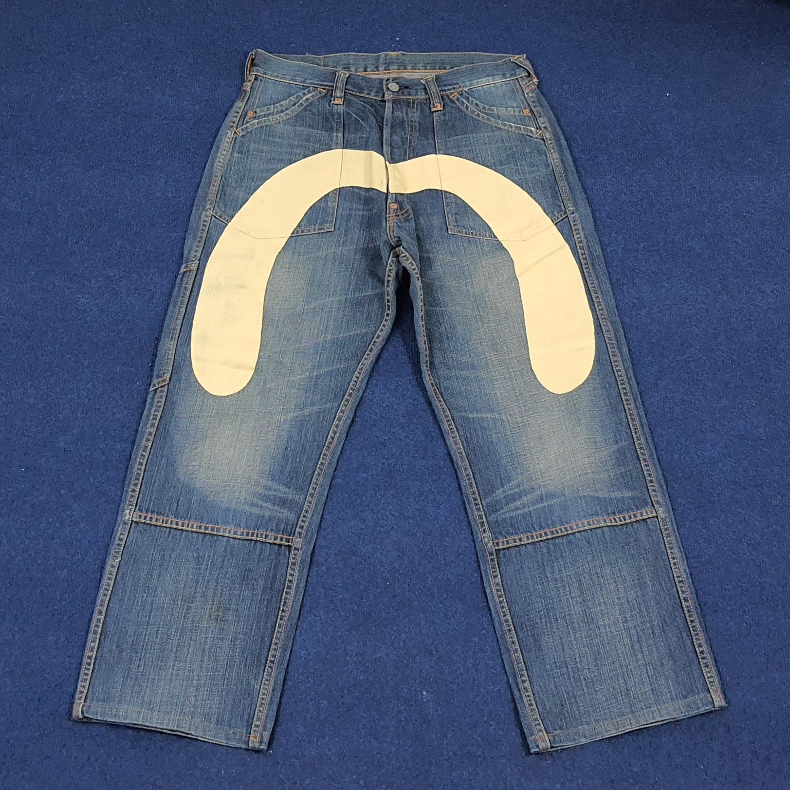 Evisu × Japanese Brand × Vintage Vintage Evisu Cargo Style Custom Daicock Japan Brand Jeans Size US 31 - 1 Thumbnail