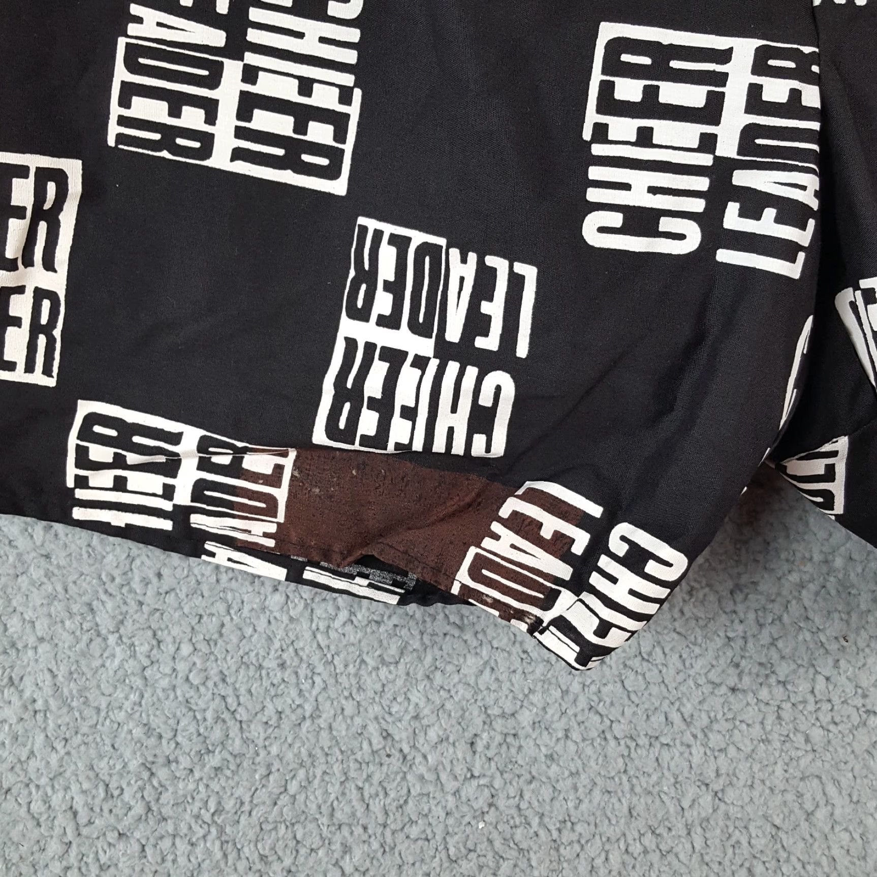 Salem Sportswear VINTAGE 90s Cheer Leader Black Checked Women's Medium Stretch Waist Athletic Gym Shorts Size 32" / US 10 / IT 46 - 3 Thumbnail