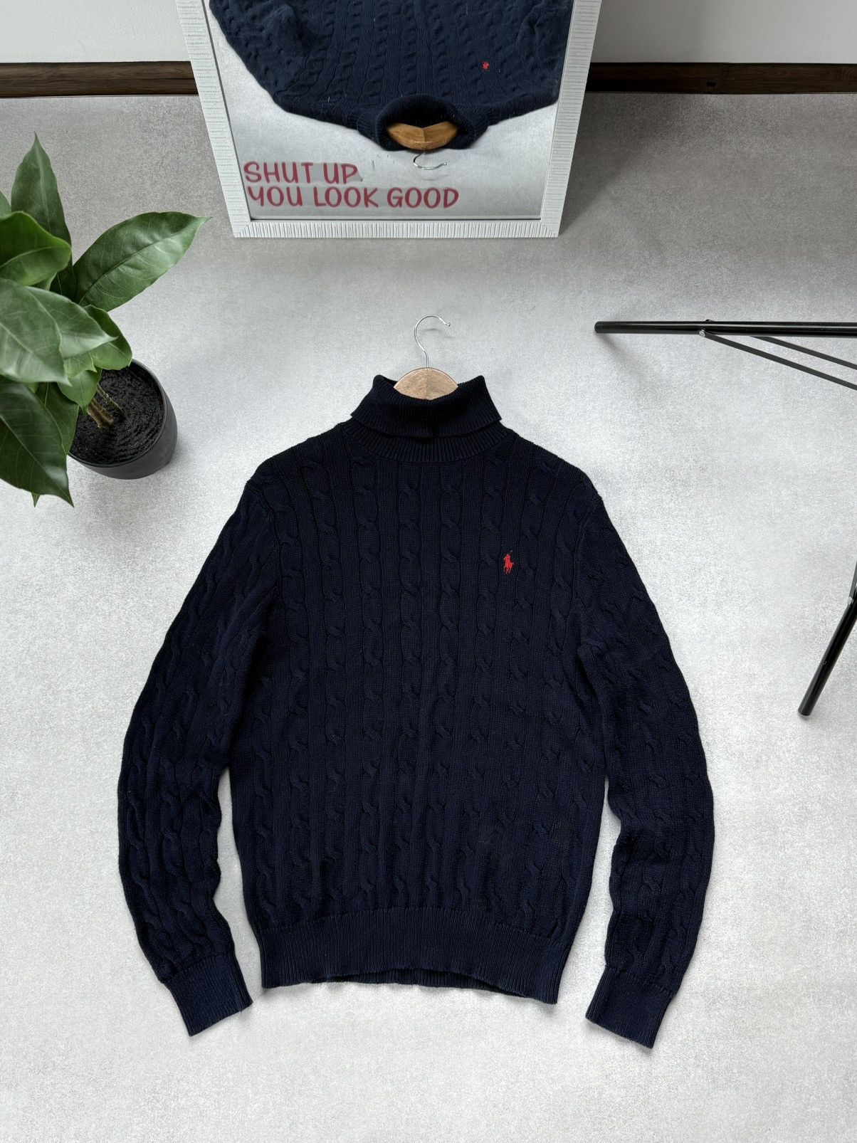 Polo Ralph Lauren Polo Ralph Lauren Sweater Turtleneck Blue Pullover Knitted Size US S / EU 44-46 / 1 - 1 Thumbnail