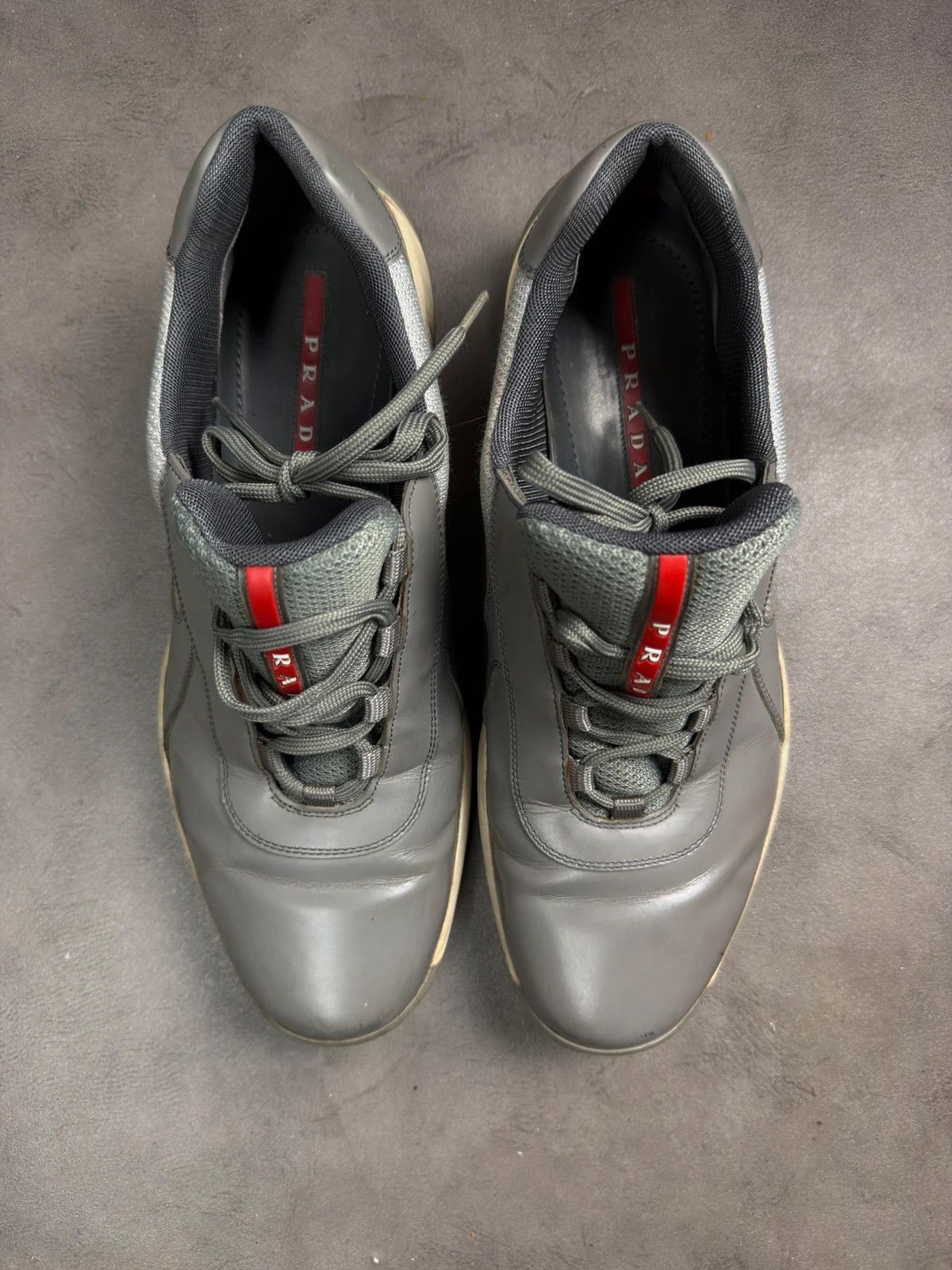 Prada Prada OG American Cup 2000’s grey trainers Size US 12 / EU 45 - 1 Thumbnail