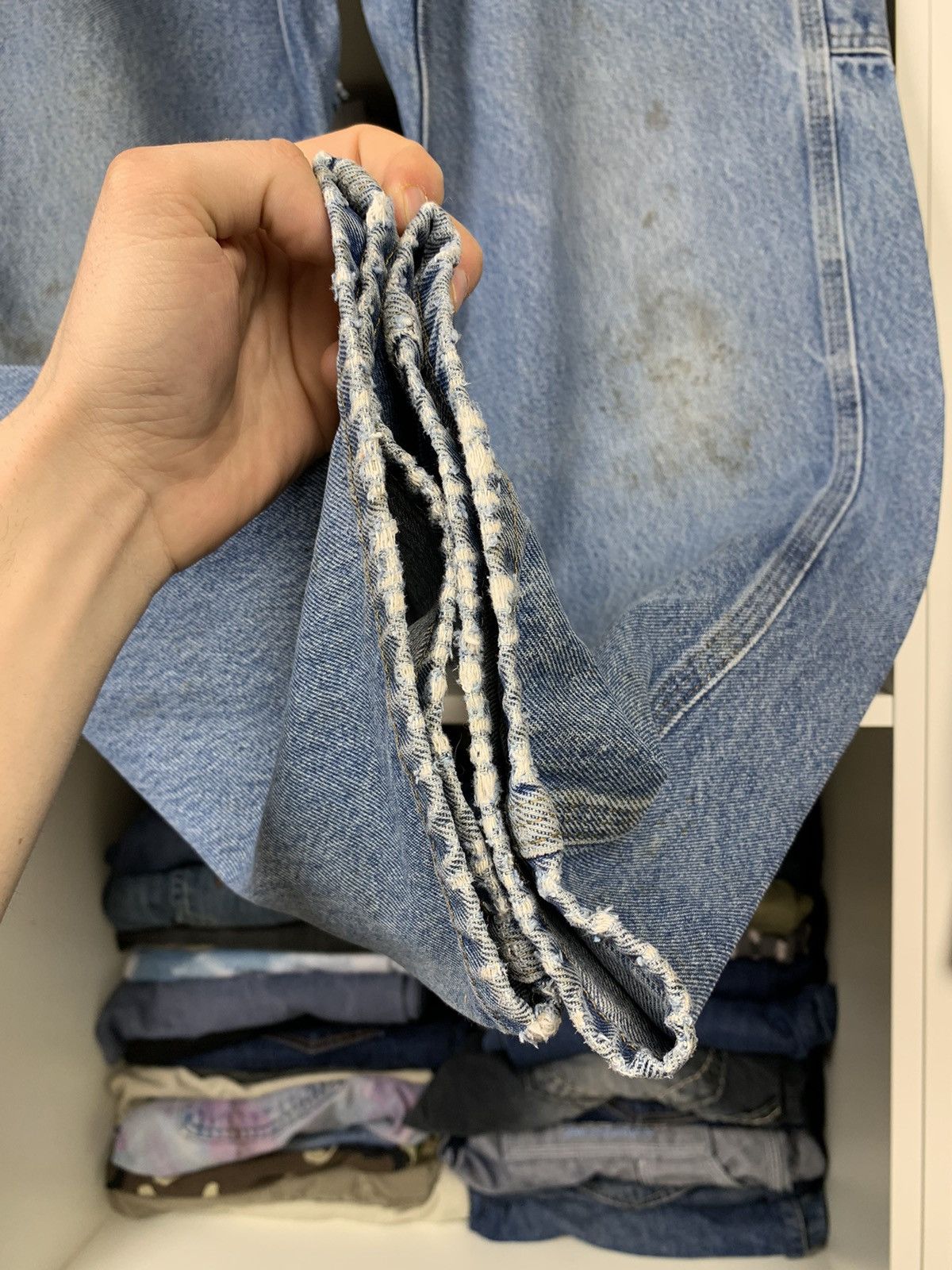 Carhartt × Vintage Vintage Carhartt Distressed Denim Thrashed Jeans Size US 32 / EU 48 - 23 Thumbnail