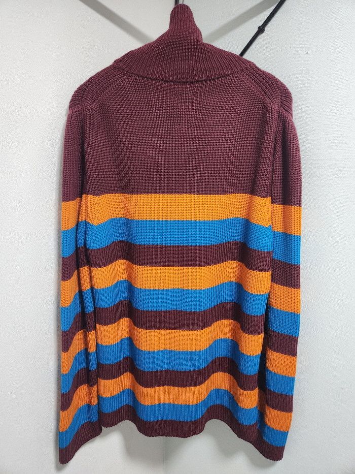 Antonio Marras Antonio Marras Multi-Color Stripe Wool Turtleneck Size US L / EU 52-54 / 3 - 4 Thumbnail