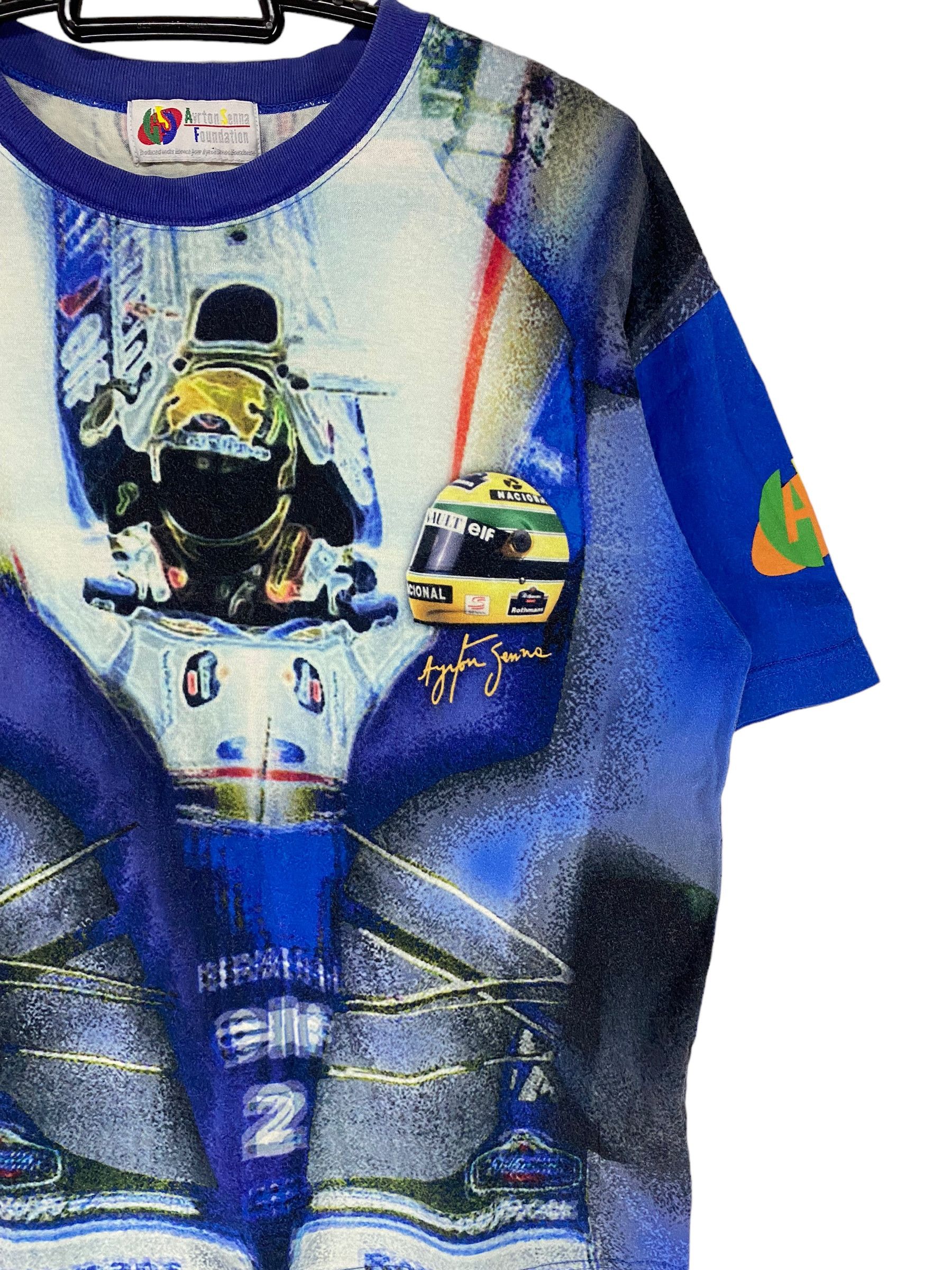 Formula 1 × Vintage 90s Ayrton Senna Rothmans F1 allover print shirt Size US M / EU 48-50 / 2 - 4 Thumbnail