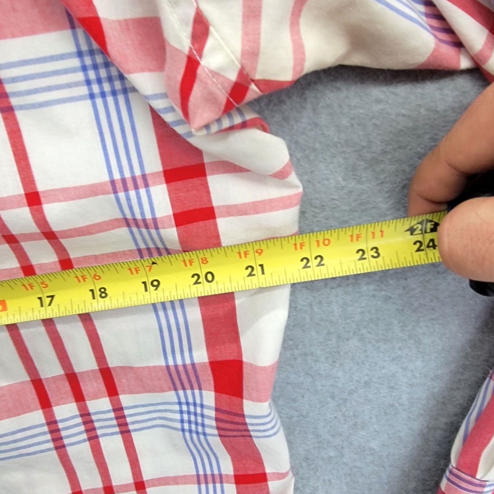Vintage VINTAGE Flying R Ranchwear Western Pearl Snap Shirt Mens 17.5 35 Stripe plaid Red Cotton Blend Button-Up Long Sleeve Western Mens Size US XXL / EU 58 / 5 - 7 Thumbnail