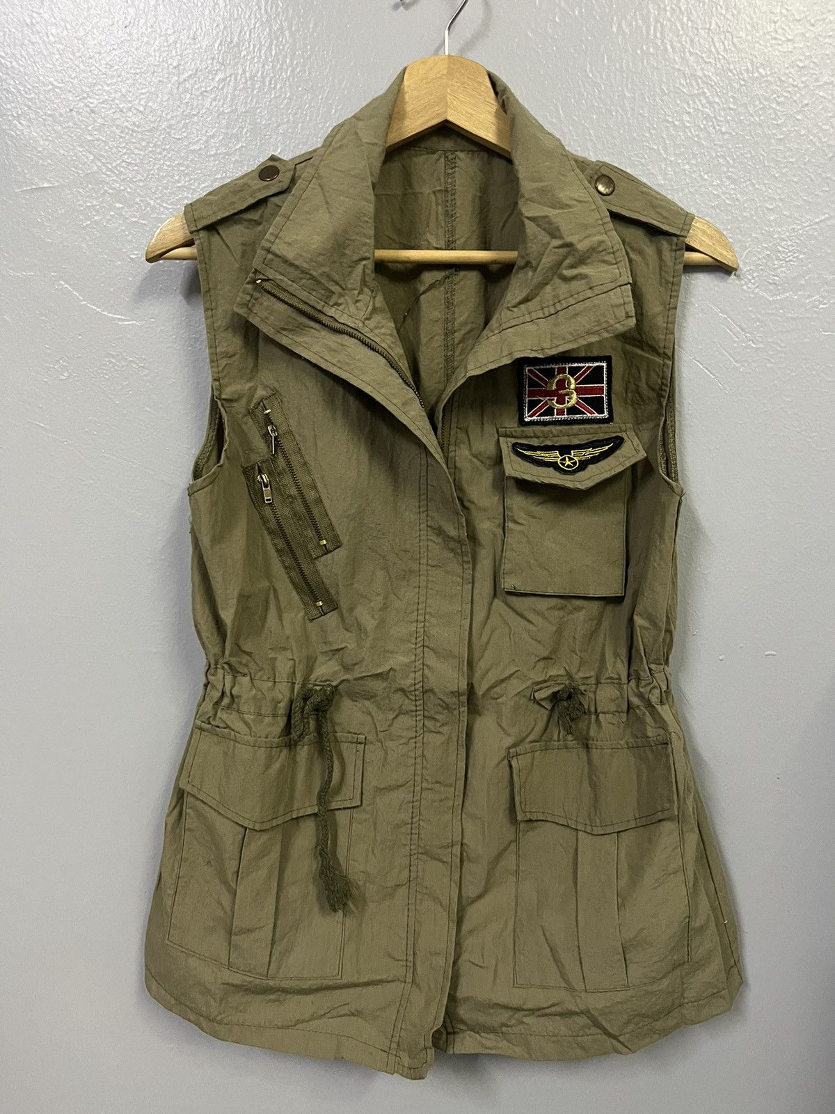 Japanese Brand Military Style Vest with Pockets Patches Size M / US 6-8 / IT 42-44 - 1 Thumbnail