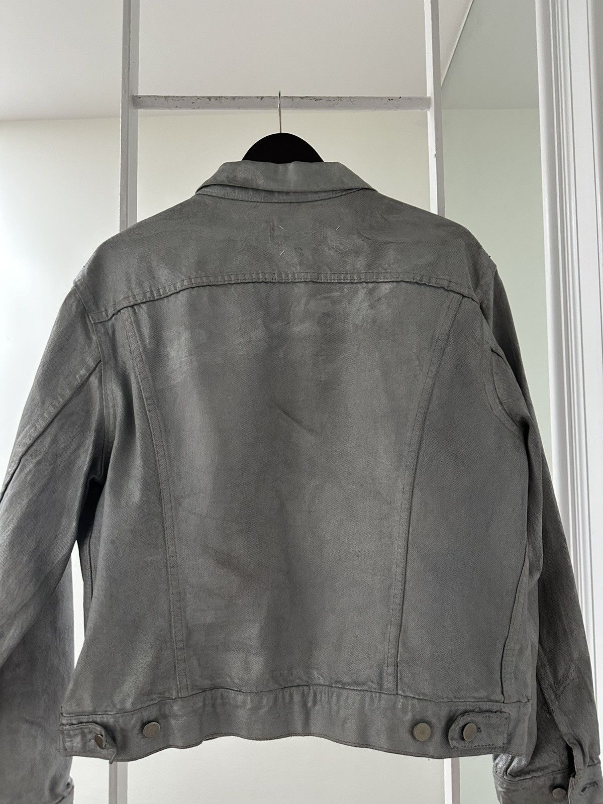 Maison Margiela 1999 Silver Painted Denim Jacket Size US L / EU 52-54 / 3 - 7 Thumbnail
