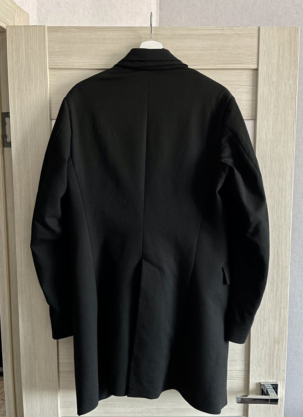 Masnada Masnada Black Double Breasted Anatomical Long Layered Coat Size US M / EU 48-50 / 2 - 3 Thumbnail