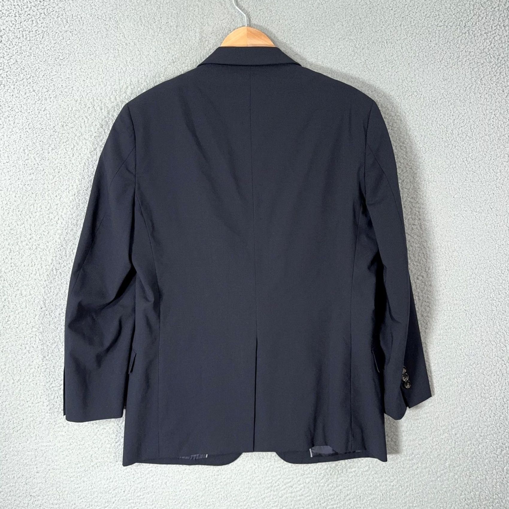 Brooks Brothers Brooks Brothers BrooksCool Fitzgerald Blazer Men 40 Short Blue Solid Wool-Blend Summer Lightweight Suit Jacket Slim Notch 2-Button Four-Button Cuffs Size US 40 / EU 56 - 3 Thumbnail
