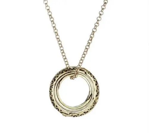 Jewelry Gold Color Astronomical Ball Pendant Necklace Size ONE SIZE - 2 Thumbnail