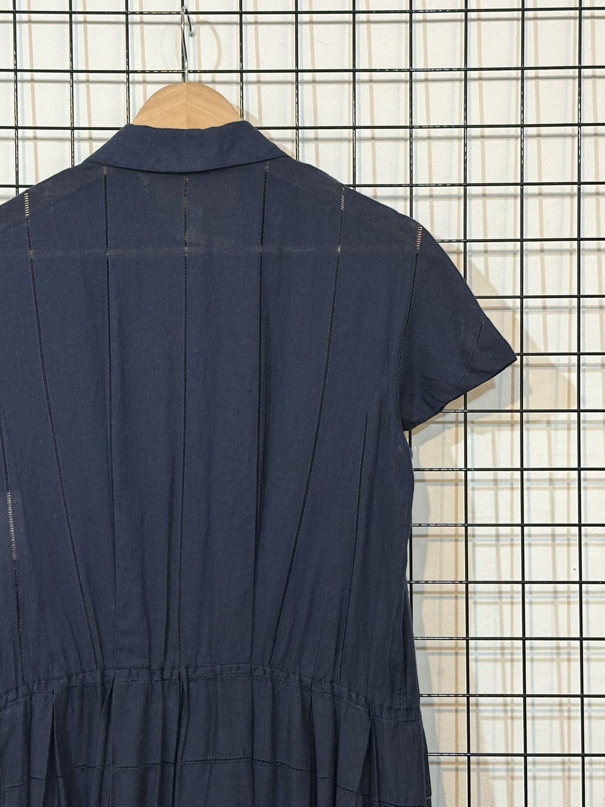 Fendi Fendi shirt dress is a structured dark blue. Size L / US 10 / IT 46 - 4 Thumbnail