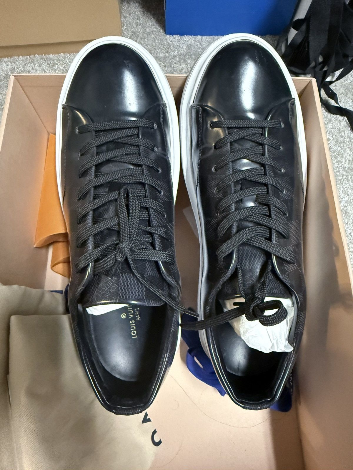 Louis Vuitton Louis Vuitton LV Monogram Leather Sneakers Size US 8.5 / EU 41-42 - 10 Thumbnail