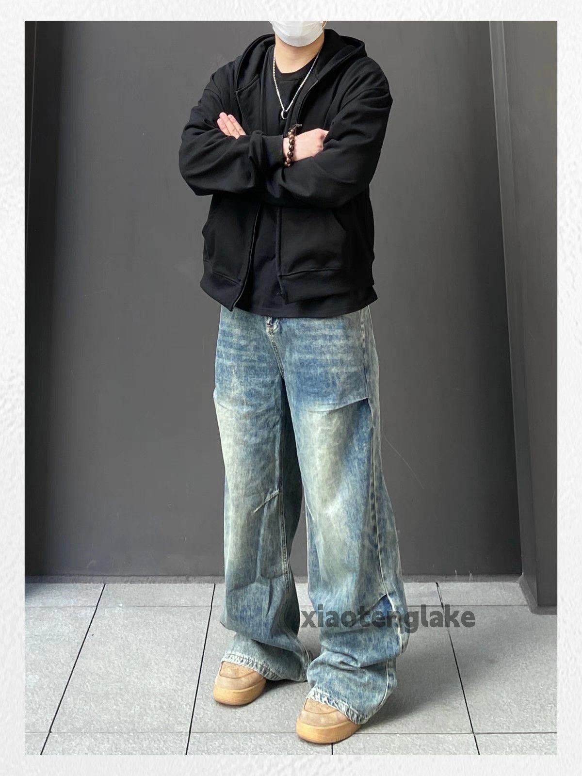 Jean × Vintage washed faded loose baggy skate carpenter cargo jeans Size US 32 / EU 48 - 1 Thumbnail