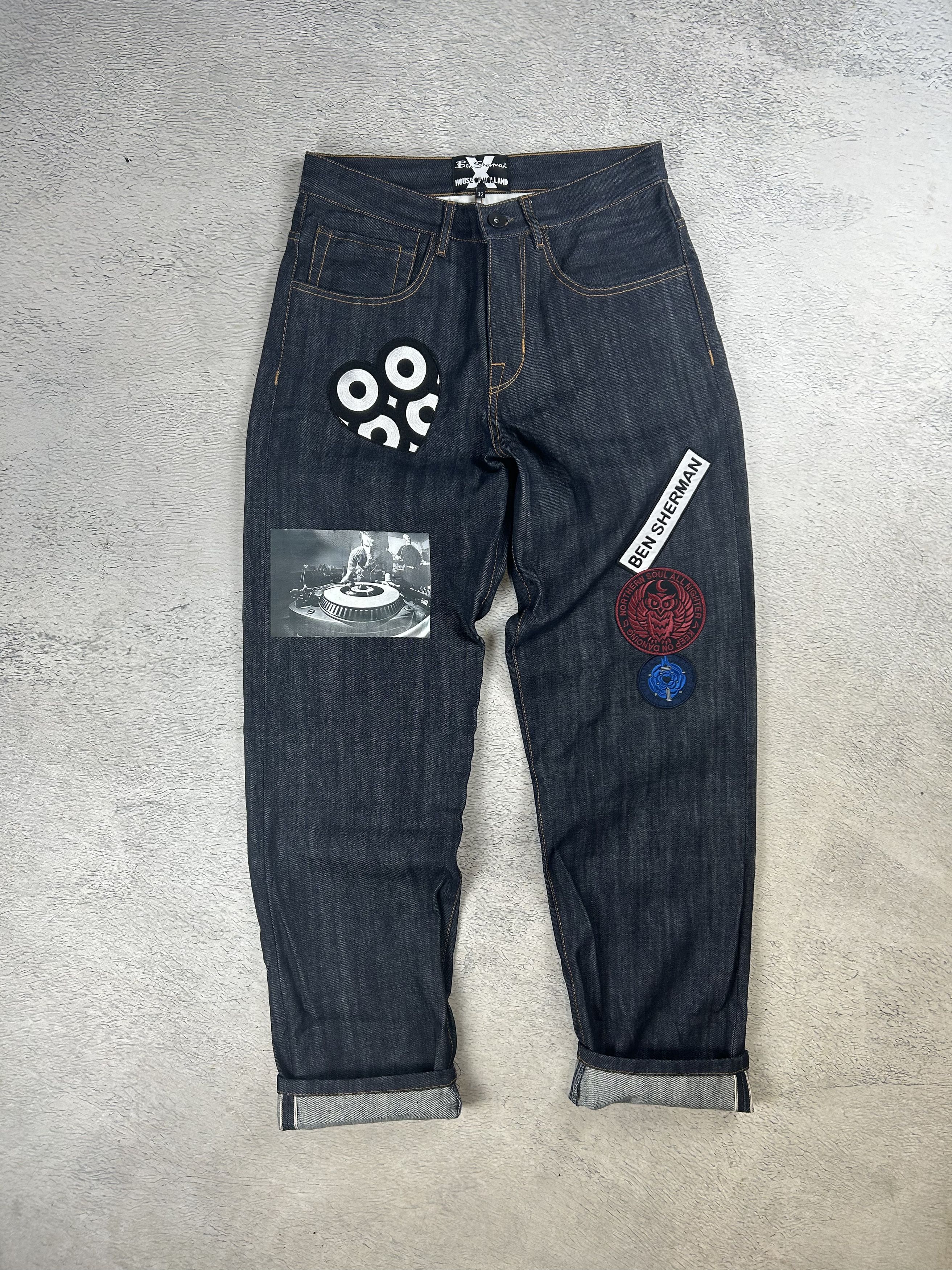 Ben Sherman × House Of Holland × JNCO Ben Sherman x House Of Holland Jeans Selvedge Denim Baggy Size US 32 / EU 48 - 4 Thumbnail