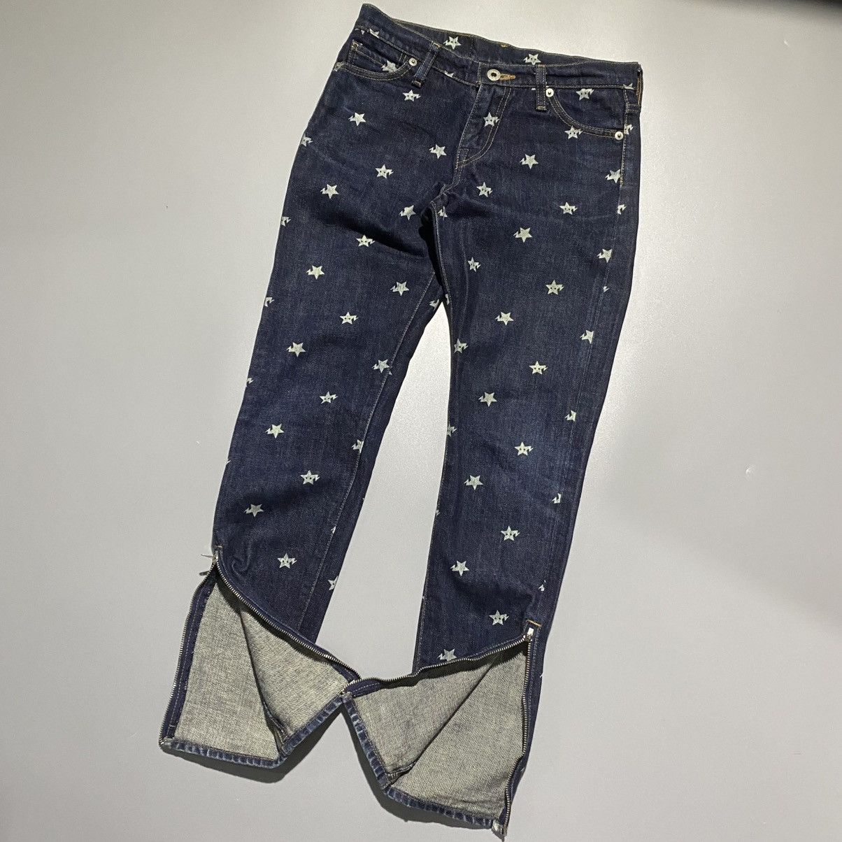 Bape A BATHING APE Apestar All-Over Print Denim - Pants Size 28" / US 6 / IT 42 - 7 Thumbnail