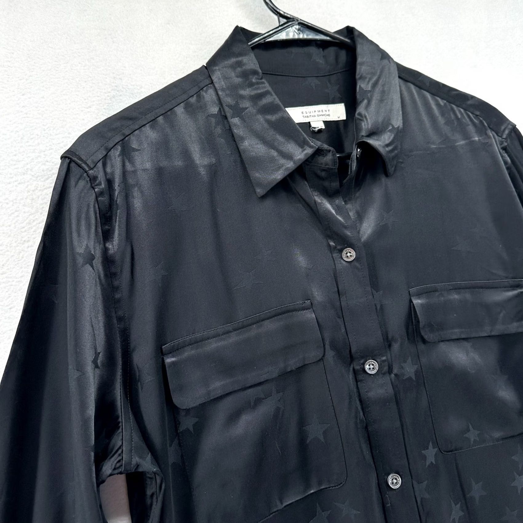 Equipment Equipment Button-Up Shirt Women Silk Stars Black M Size M / US 6-8 / IT 42-44 - 3 Thumbnail
