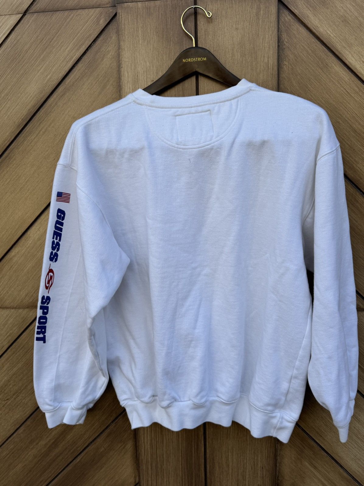 Guess Vintage White Guess Crewneck Size US M / EU 48-50 / 2 - 2 Thumbnail