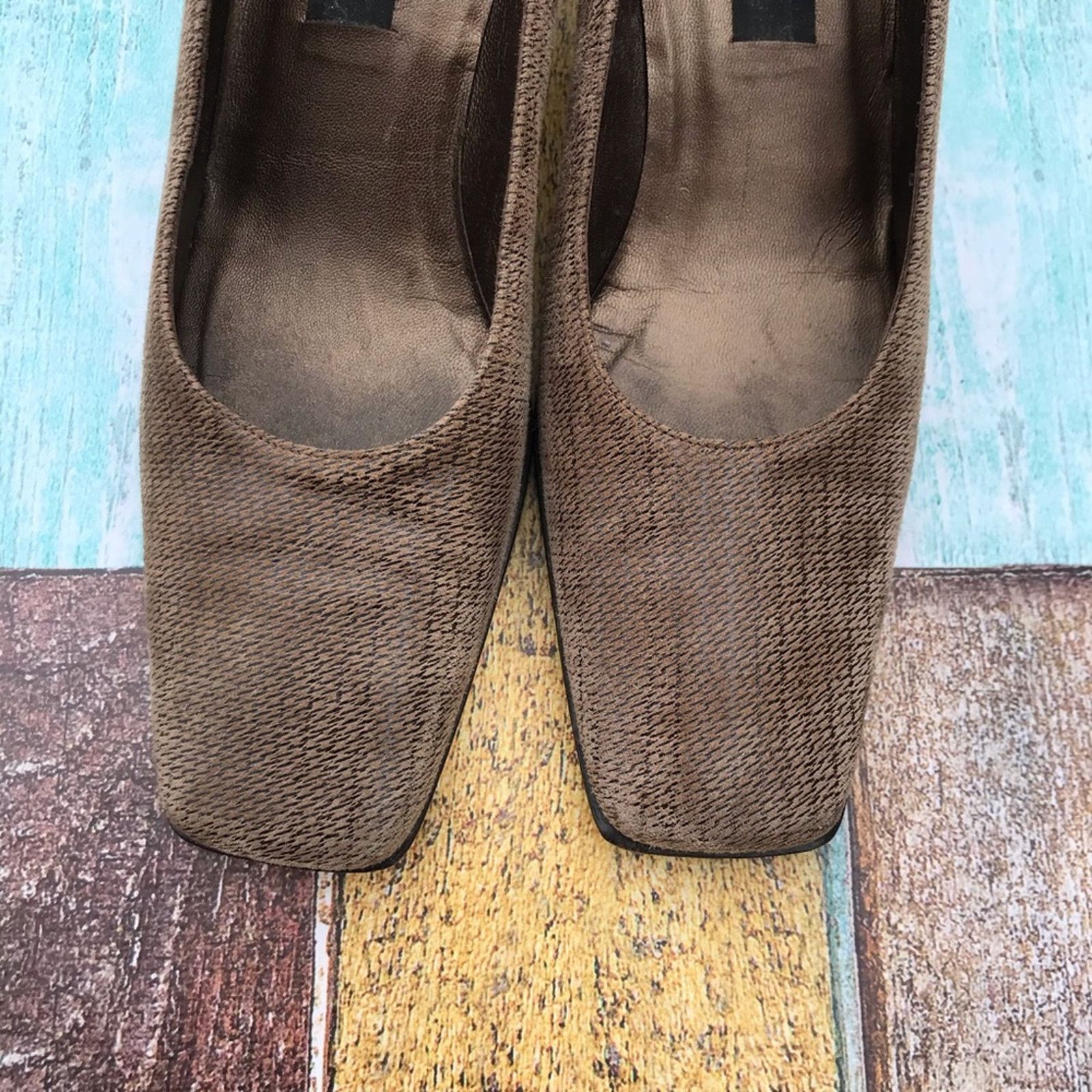 Stuart Weitzman Vintage Stuart Weitzman suede houndstooth chunky heel pump Size US 10 / IT 40 - 8 Thumbnail