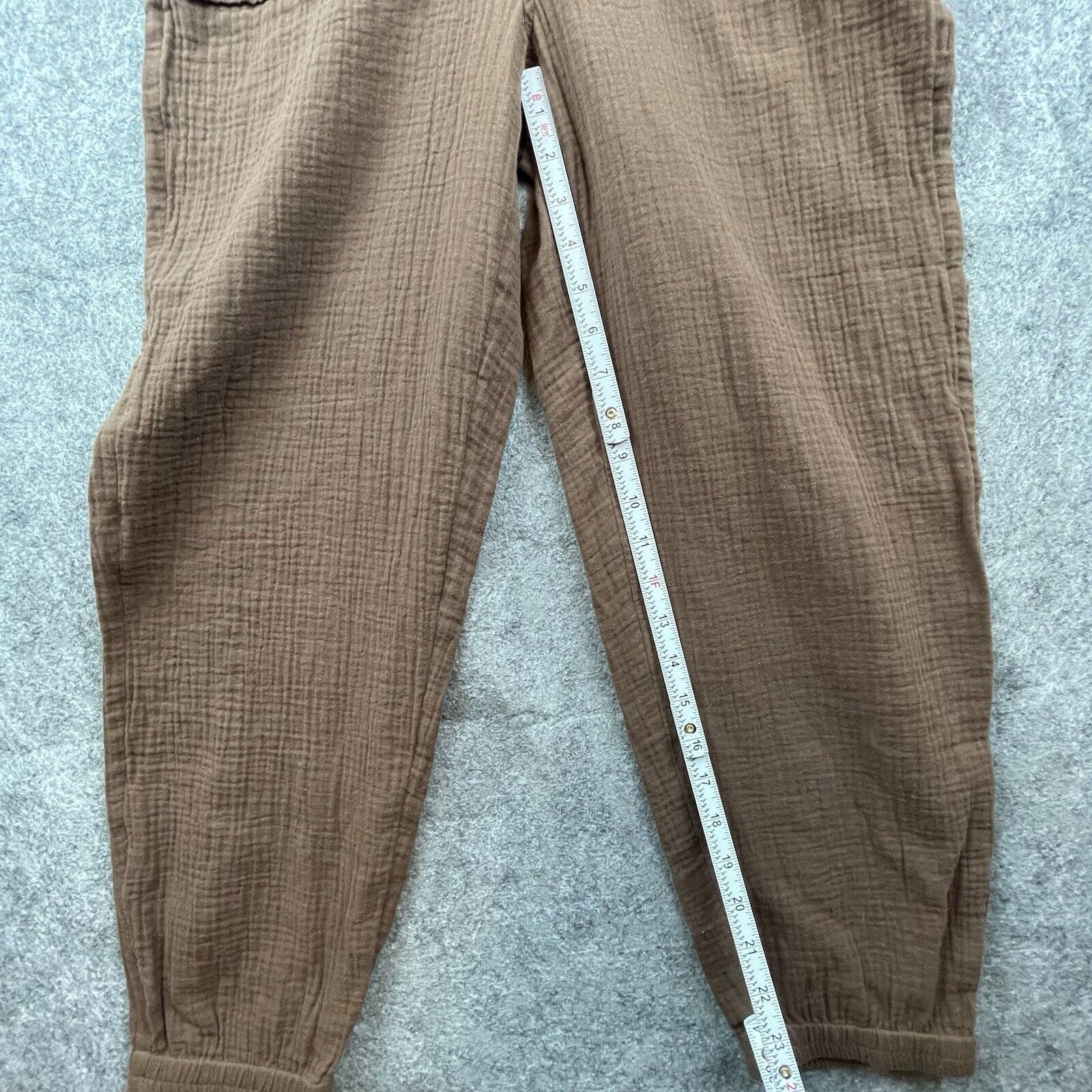 Madewell Madewell Jumpsuit Womens 2 Brown Cinch Waist Dolman Jogger Size 26" / US 2 / IT 38 - 6 Thumbnail