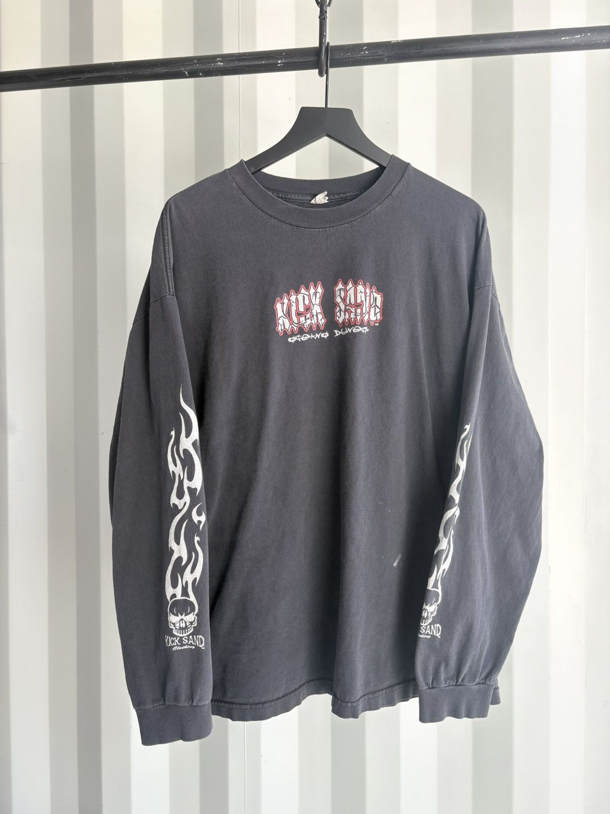 Vintage Vintage Kick Sand Motherfucker Shirt Distressed Faded Grunge Size US XXL / EU 58 / 5 - 3 Thumbnail