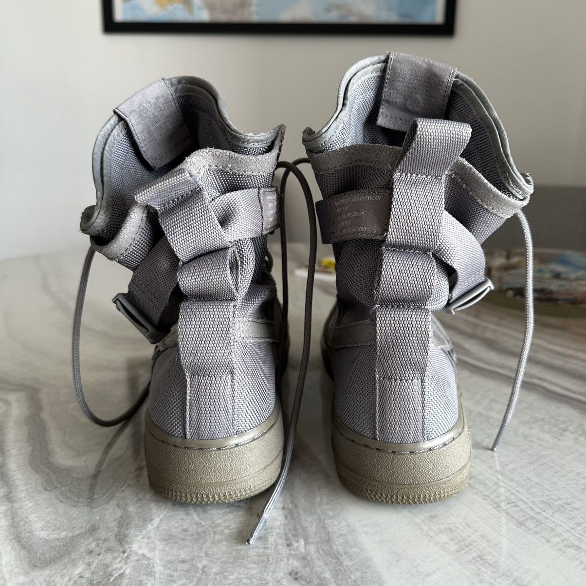 Nike Rare Nike Air Force 1 QS Dust Grey High Top Sneakers Size US 10 / EU 43 - 6 Thumbnail