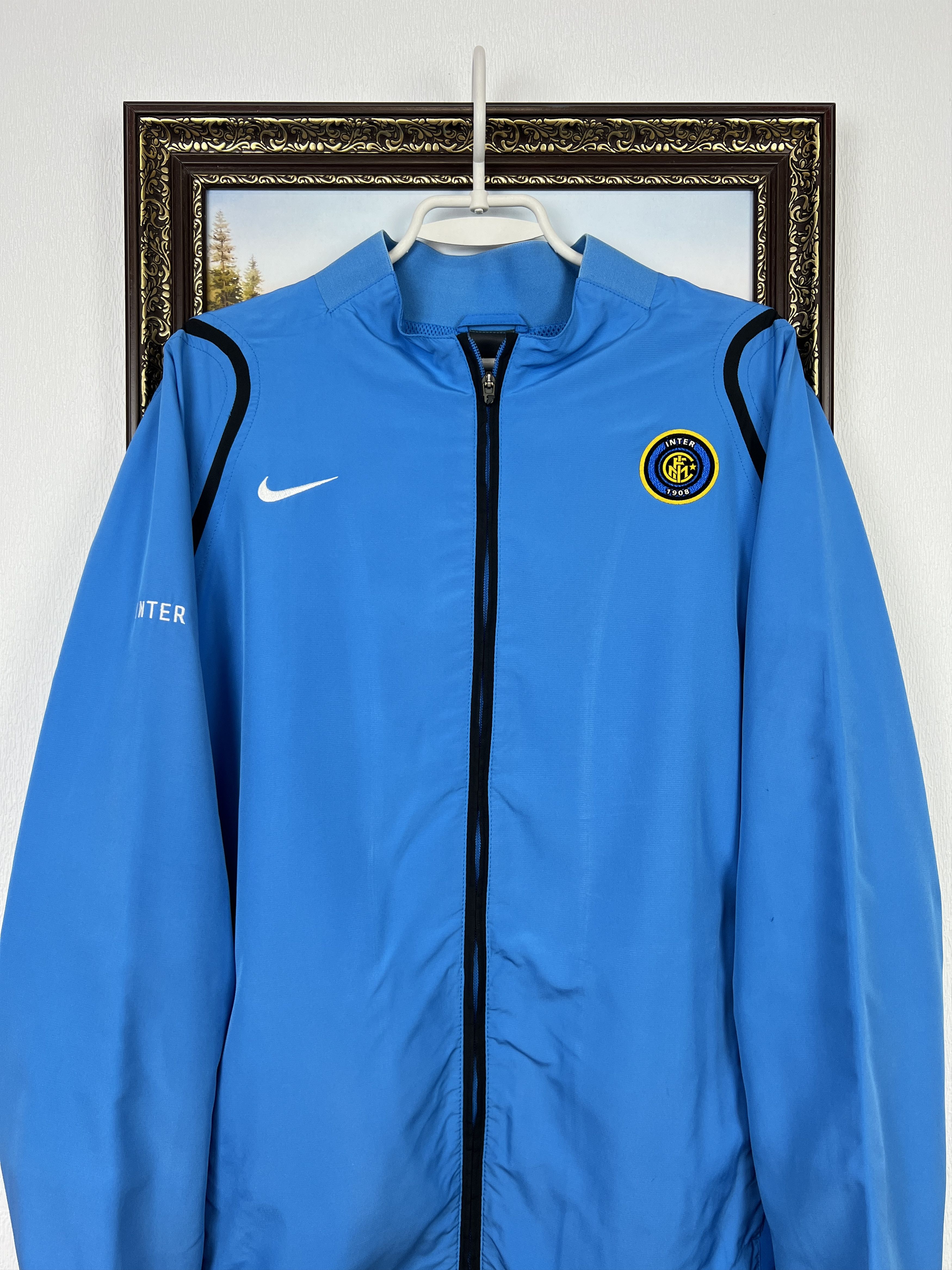 Nike Vintage Nike Inter Milan Football Jacket Soccer Blue Size US XL / EU 56 / 4 - 2 Thumbnail