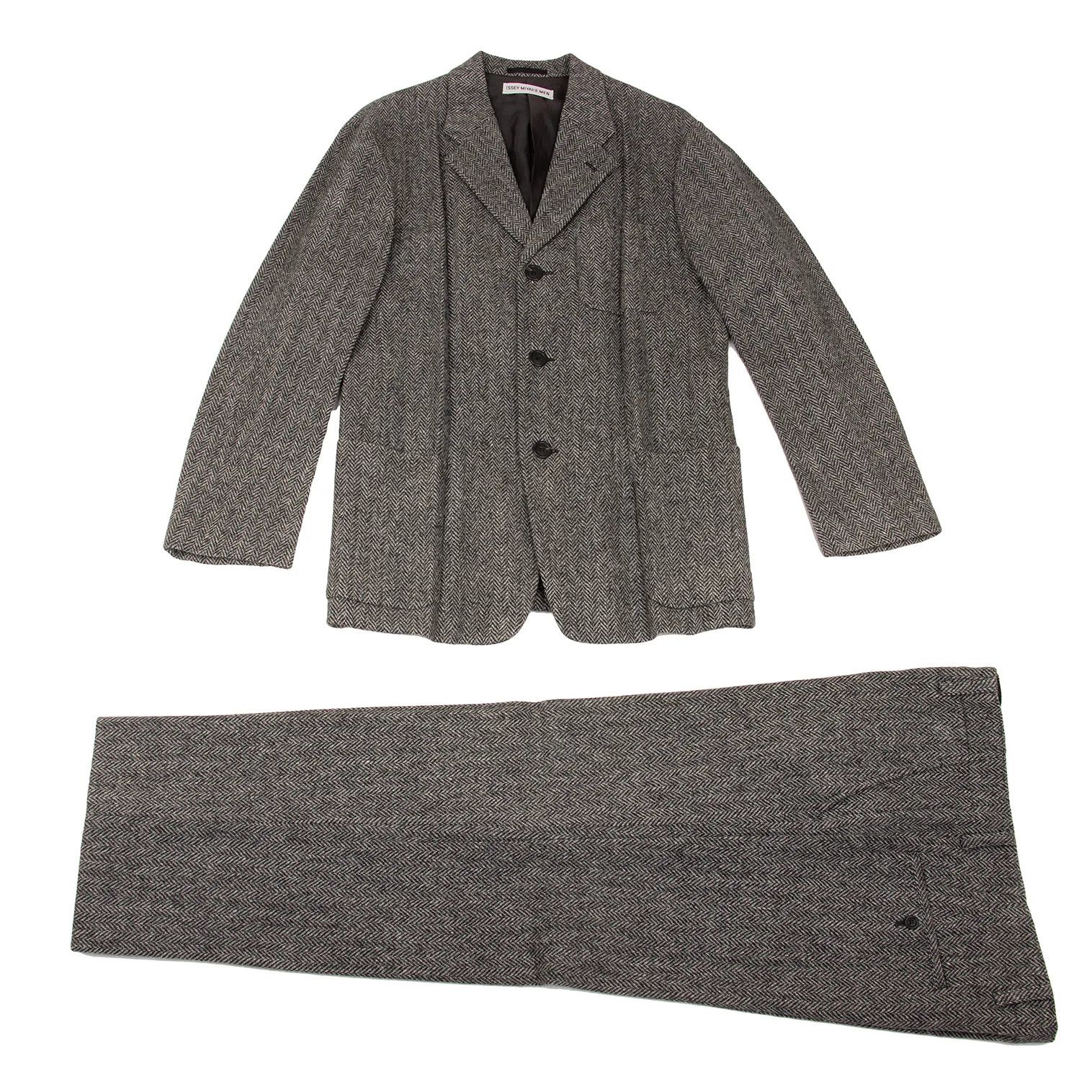 Issey Miyake Harris T Herringbone Design Jacket Gray XL Size US XL / EU 56 / 4 - 16 Thumbnail