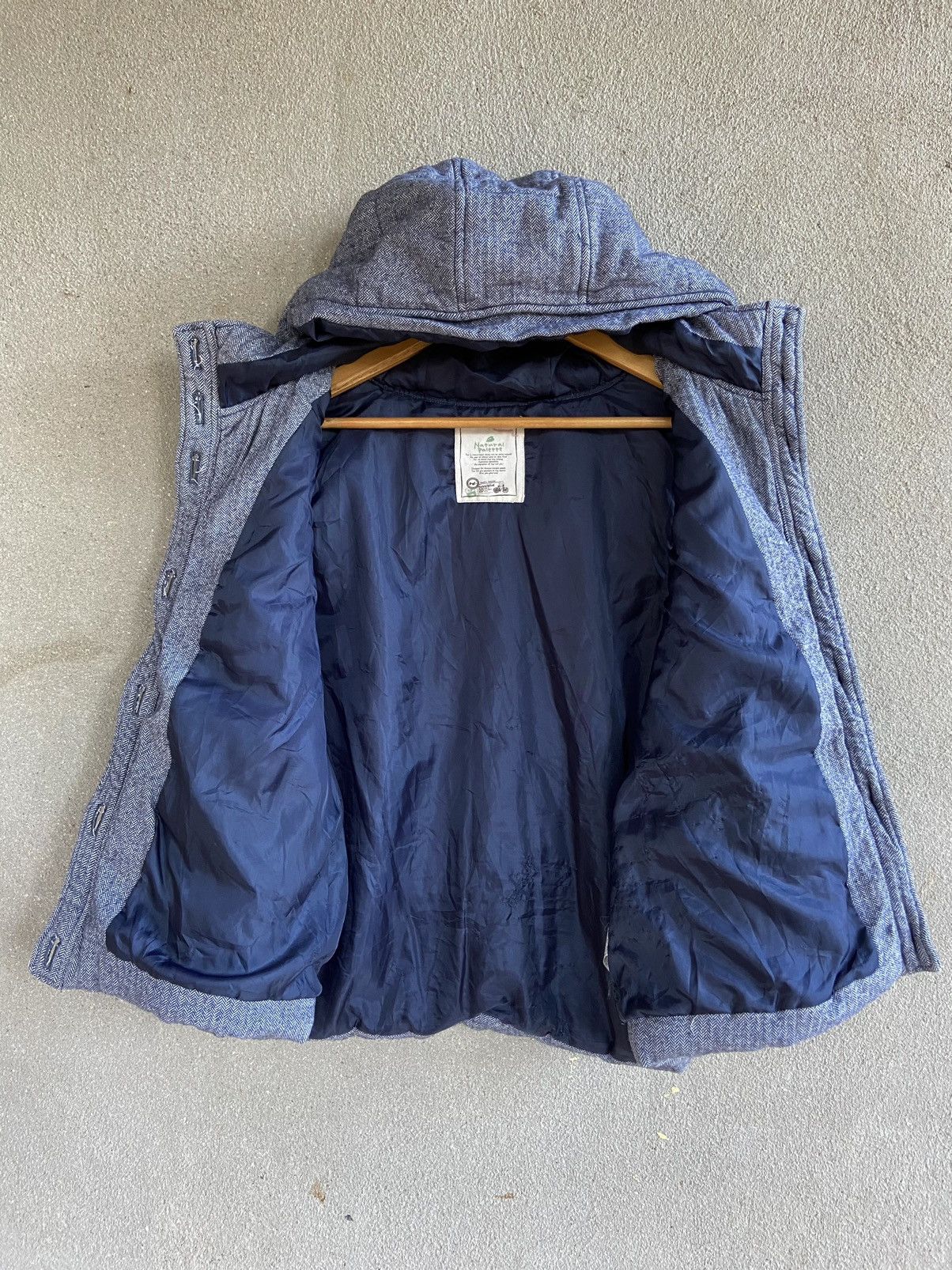 Harris Tweed × Japanese Brand Harris Tweed natural Palette puffer vest hoodie Size US S / EU 44-46 / 1 - 3 Thumbnail